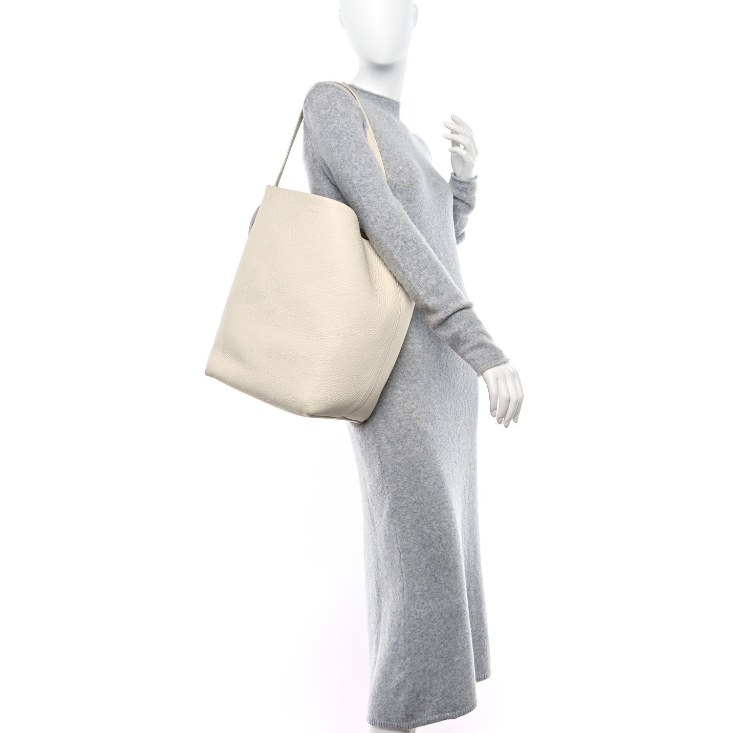 The Row Grained Calfskin Large N/S Park Tote Ivory 2 of 13