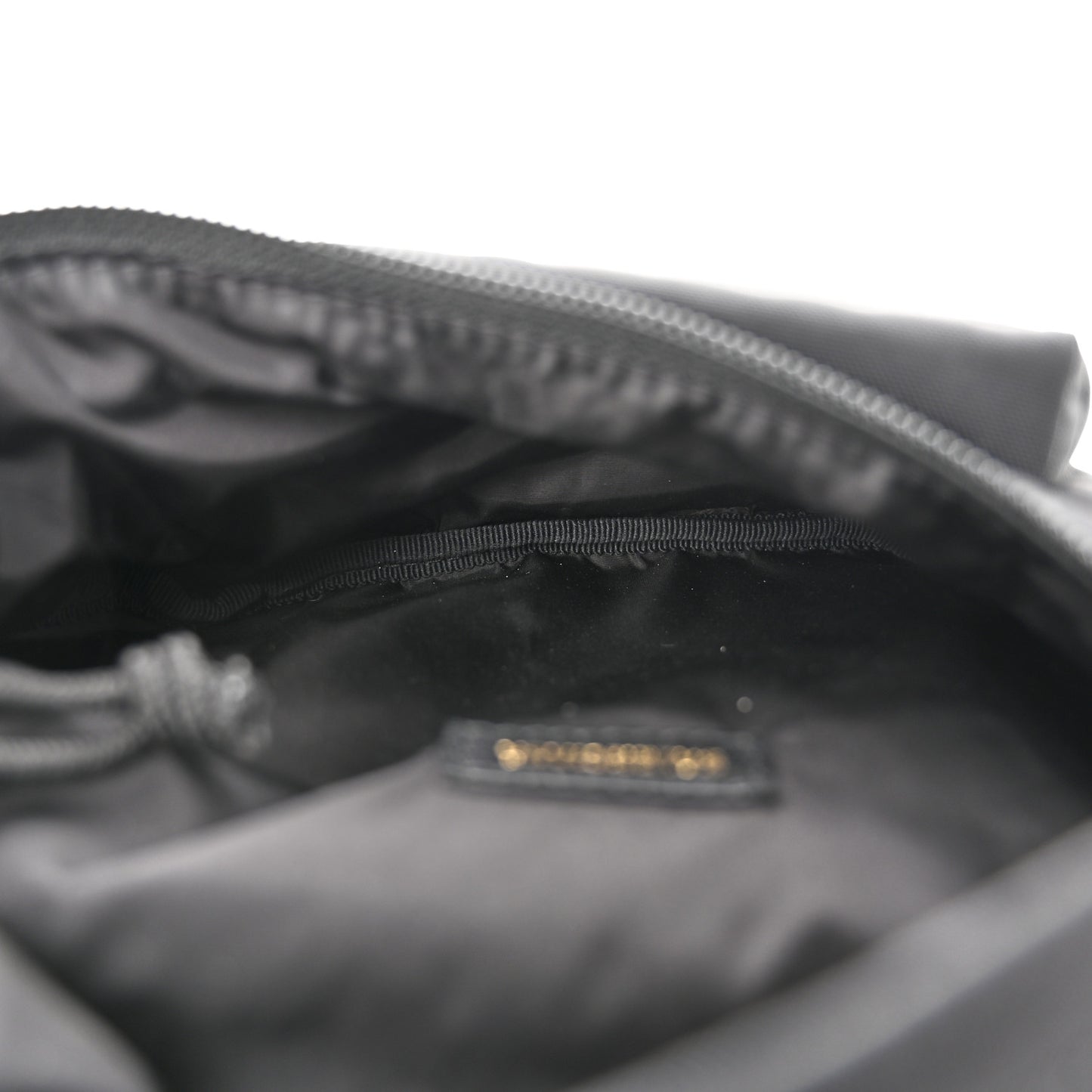 Sport Nylon Logo Embroidered Wheel Belt Bag Black White