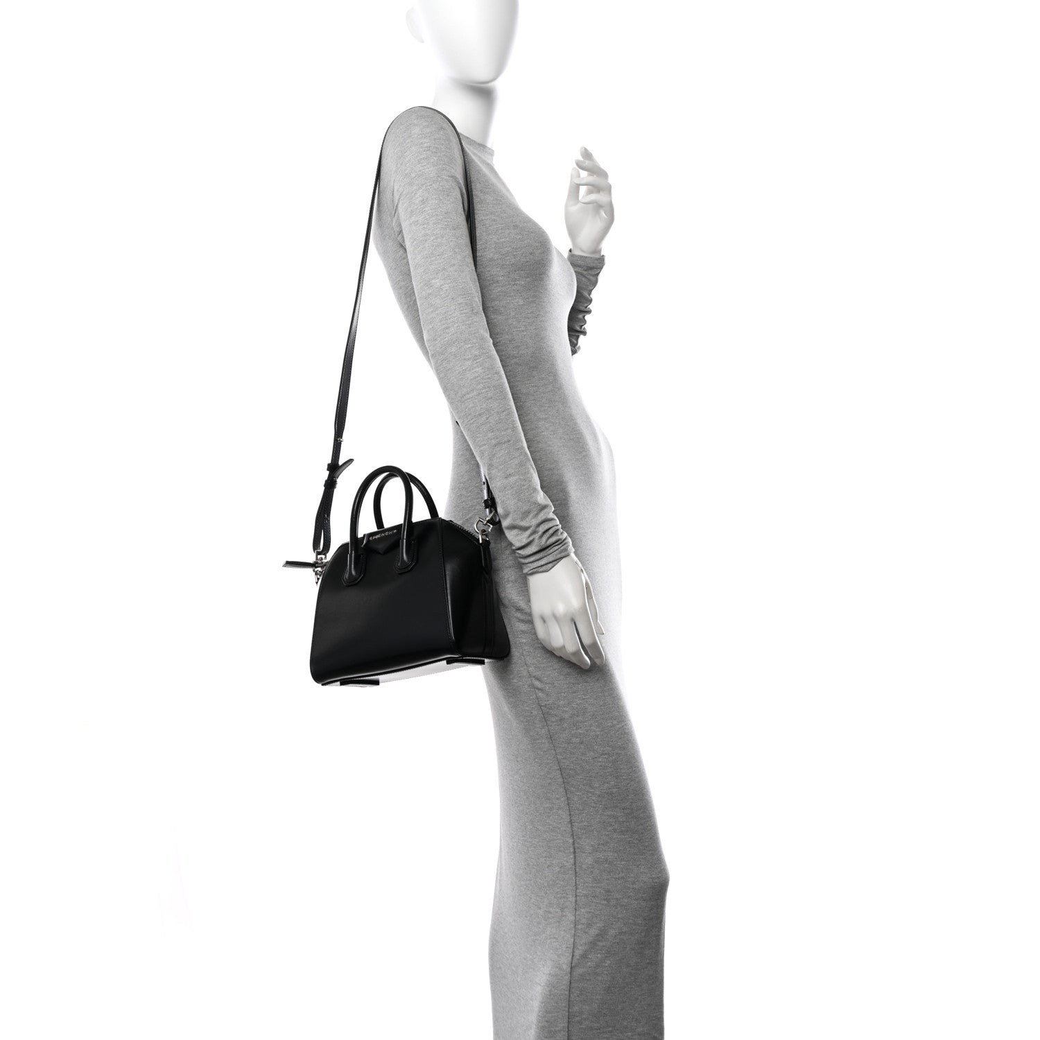 Givenchy Shiny Lord Calfskin Mini Antigona Black 2 of 15