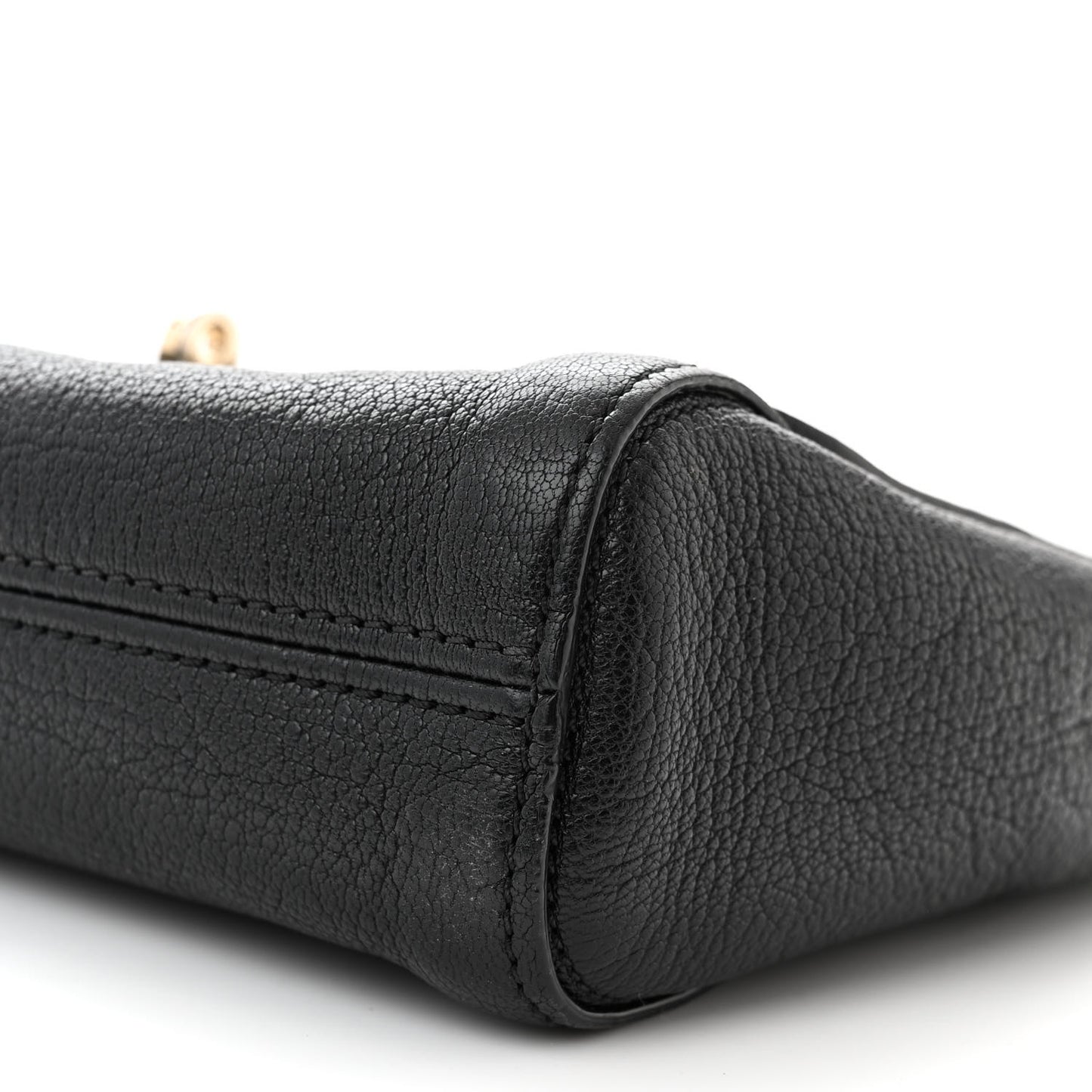 Glossy Goatskin Small Lily Flap Black