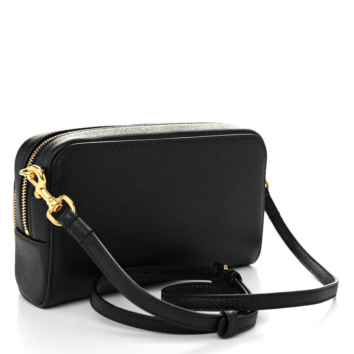 Christian Dior Grained Calfskin Caro Double Pouch Black 3 of 9