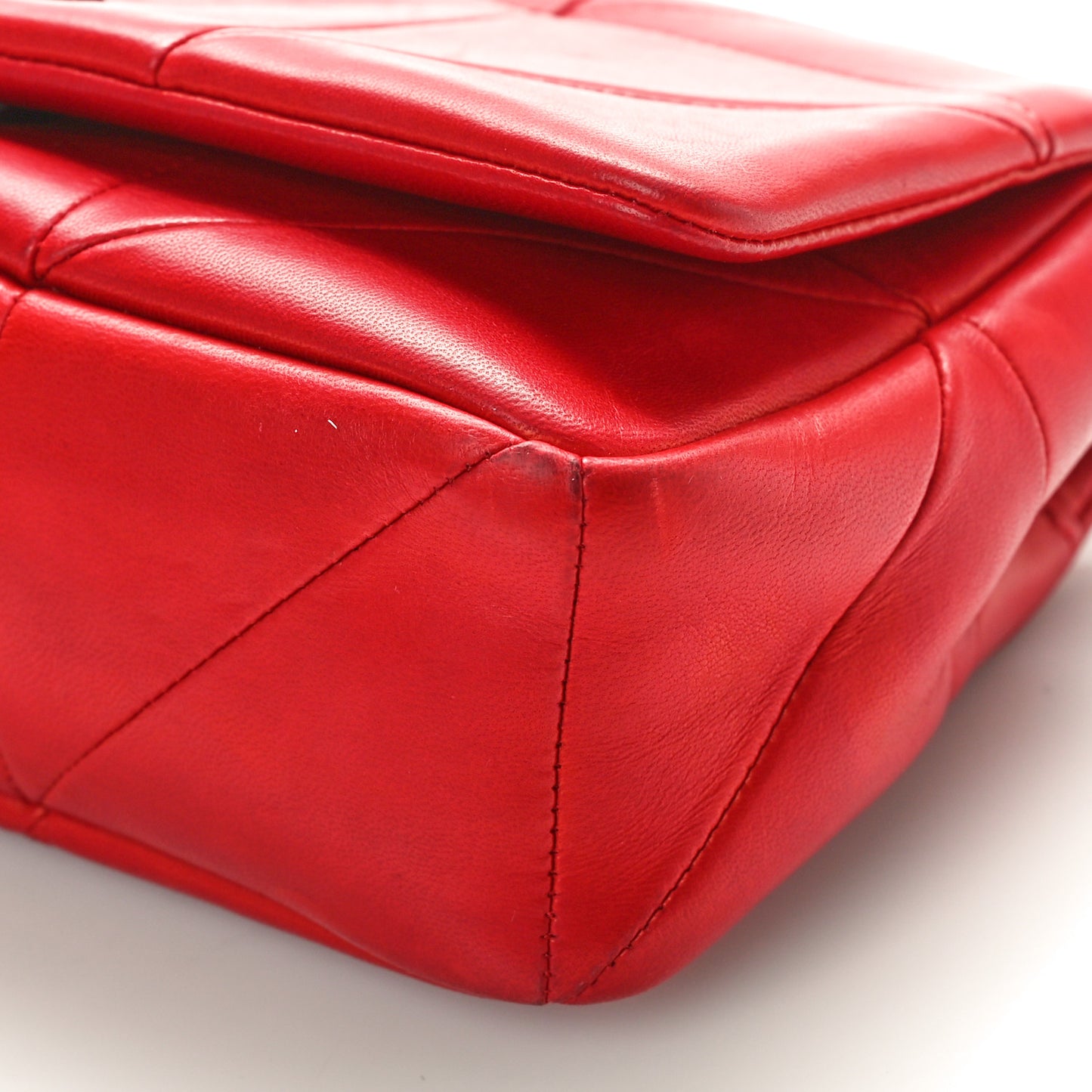 Lambskin Patchwork Monogram Small Jamie Red