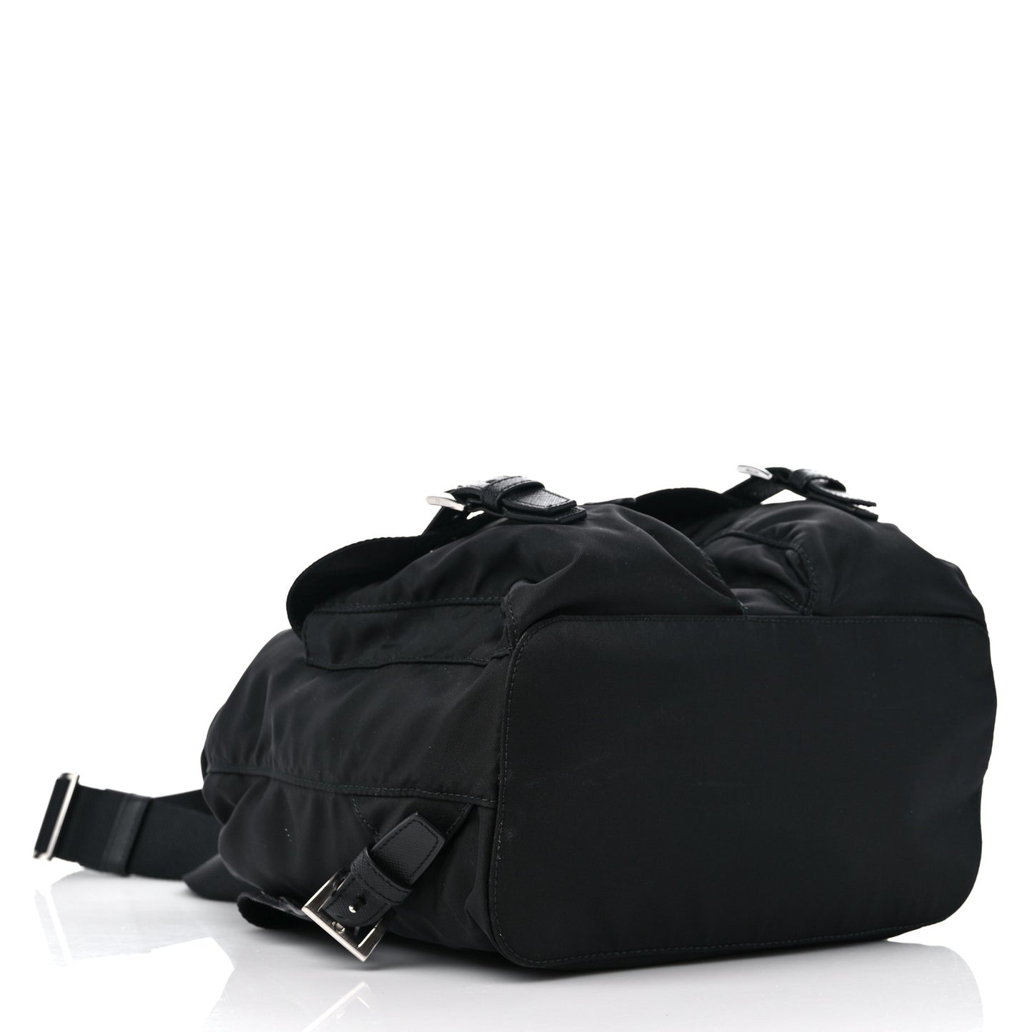 Tessuto Nylon Saffiano Small Backpack Black