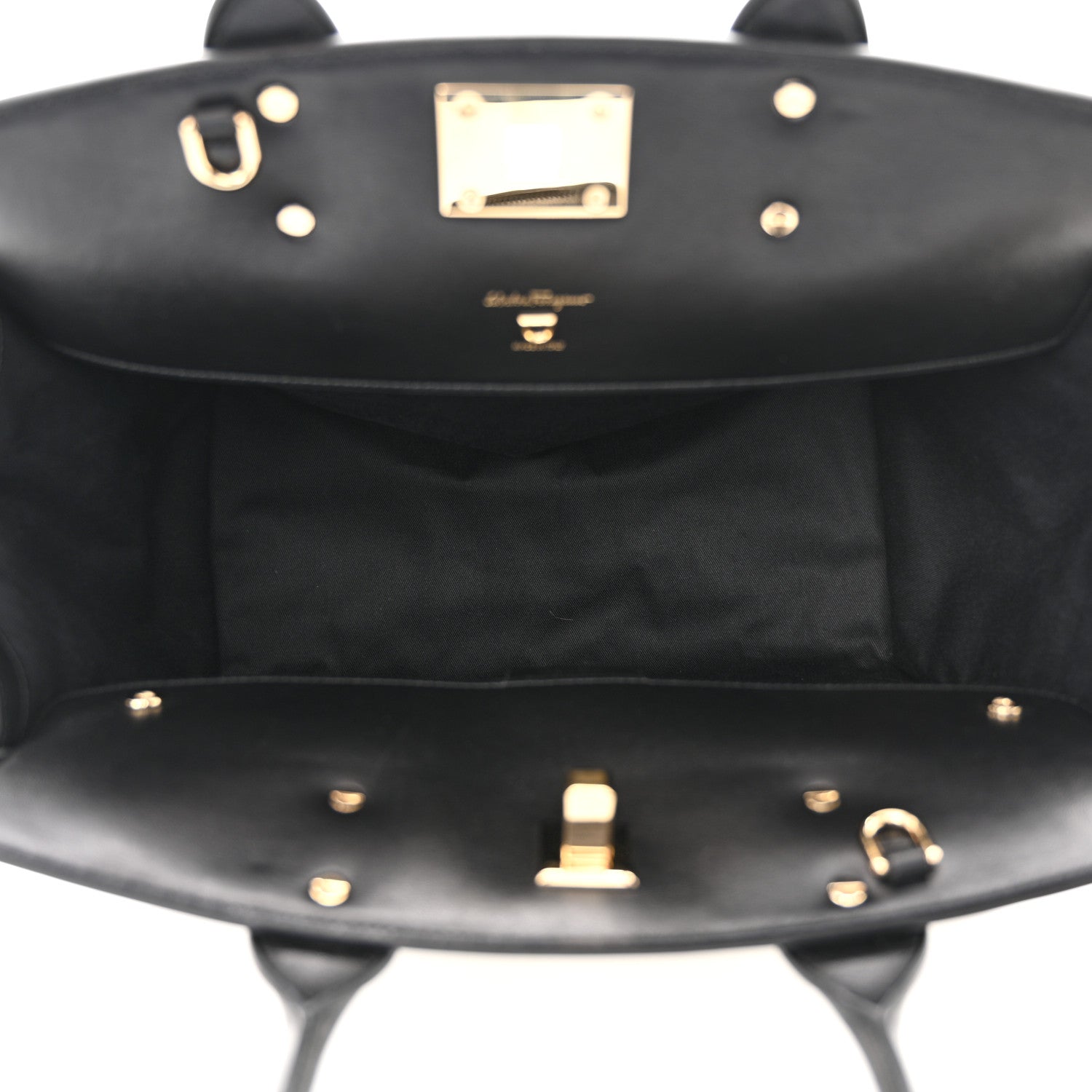 Salvatore Ferragamo Raffia Large Studio Bag Black White 7 of 10