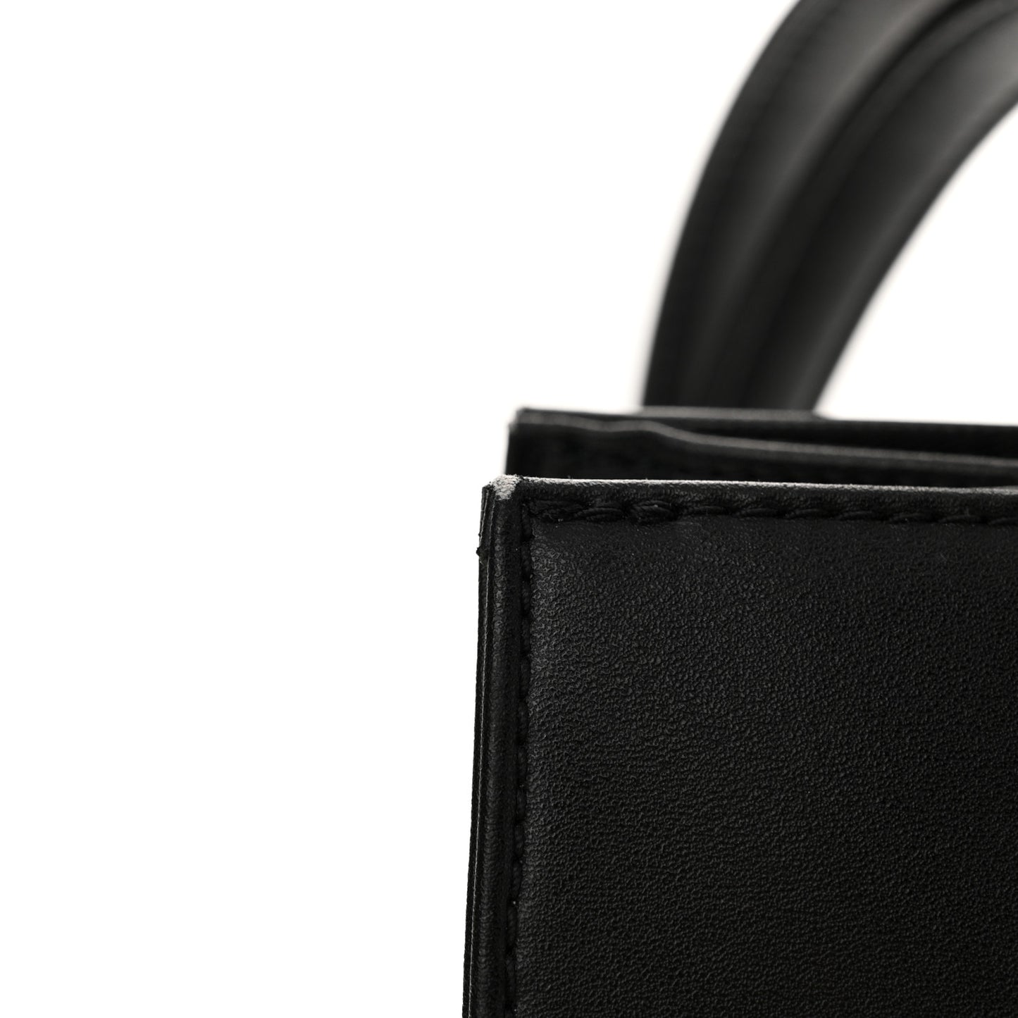 Vegan Leather Medium Shopping Bag Black