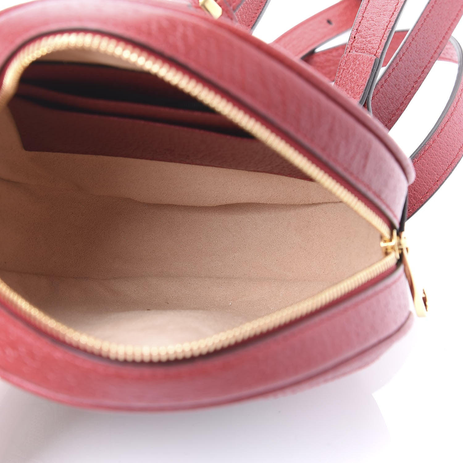 Gucci GG Supreme Monogram Web Flora Mini Ophidia Round Backpack Red 4 of 9