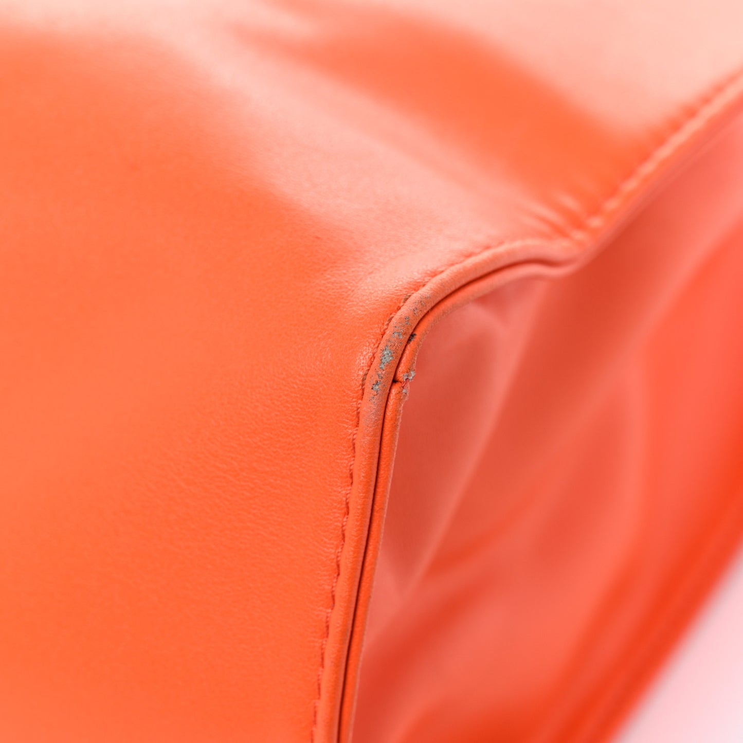 Vegan Leather Medium Shopping Bag Orange