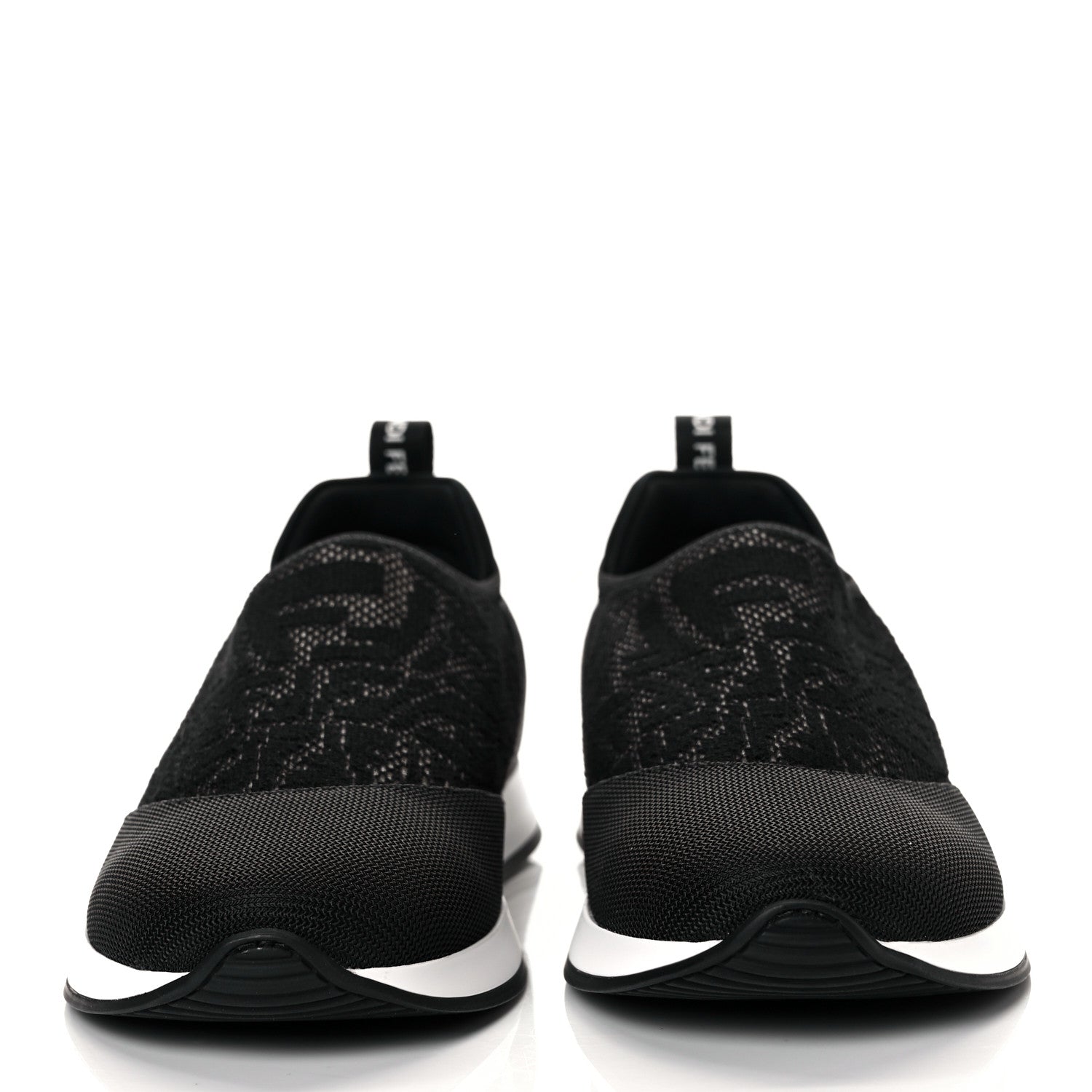 Fendi X SARAH COLEMAN Mesh FF Vertigo Runner Slip On Sneakers 36.5 Black 4 of 18