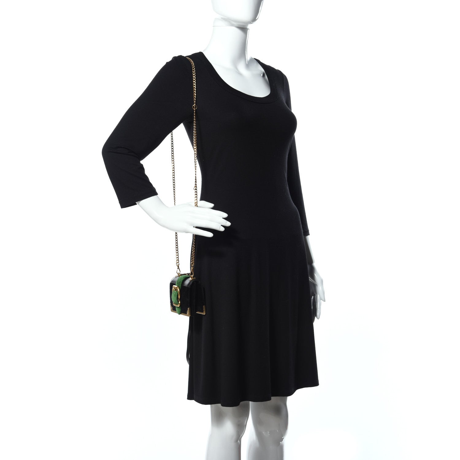 Prada Velvet City Calfskin Micro Cahier Bag Black Alloro 2 of 13