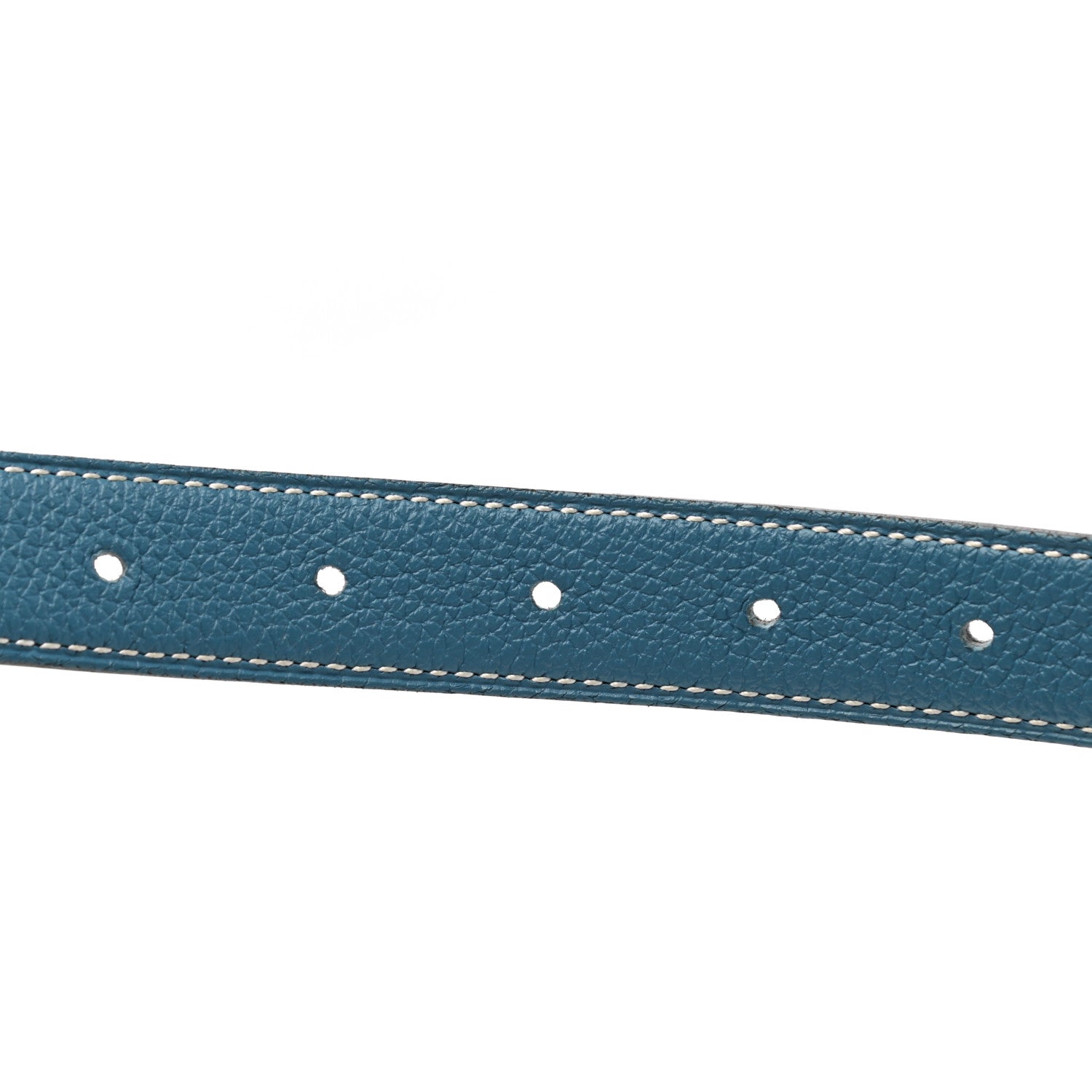 Hermes Box Togo 24mm Belt 75 Black Blue Jean 5 of 7