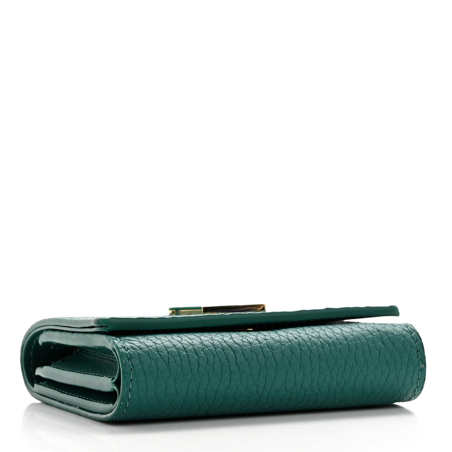 Taurillon Capucines Tiny Wallet Emerald Green