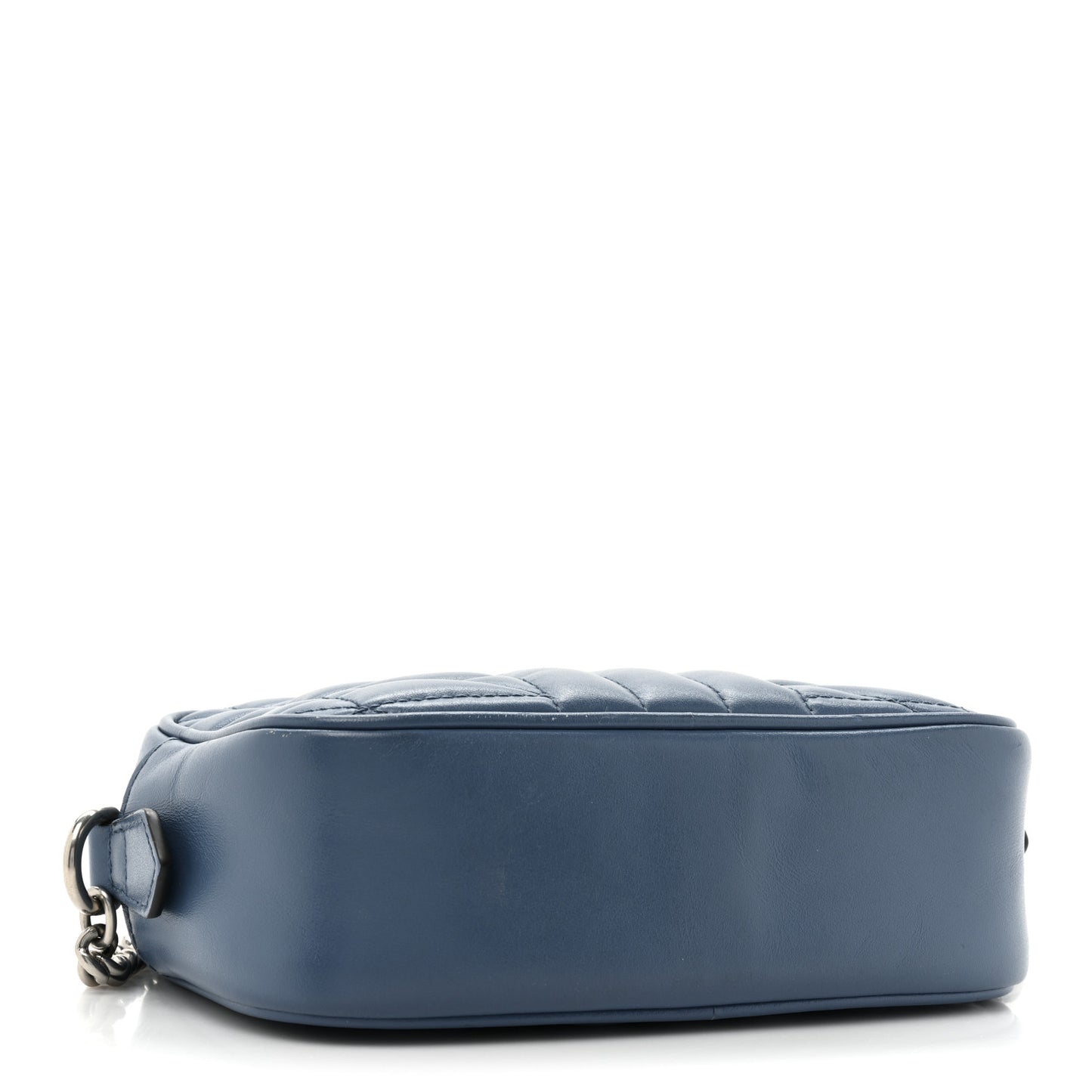 Calfskin Matelasse Aria Mini GG Marmont Chain Shoulder Bag Clear Blue