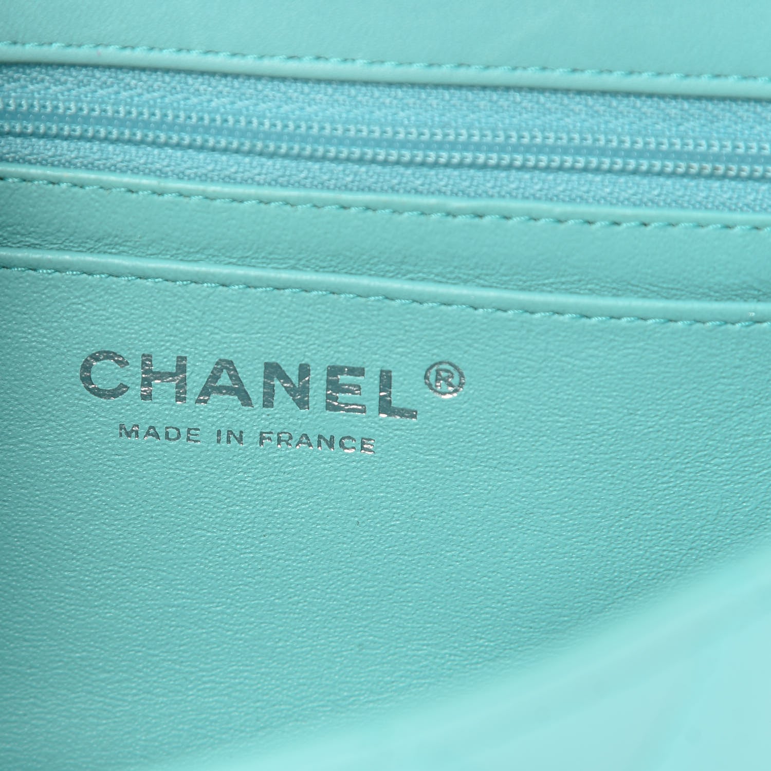 Chanel Lambskin Quilted Mini Rectangular Flap Light Blue 6 of 14