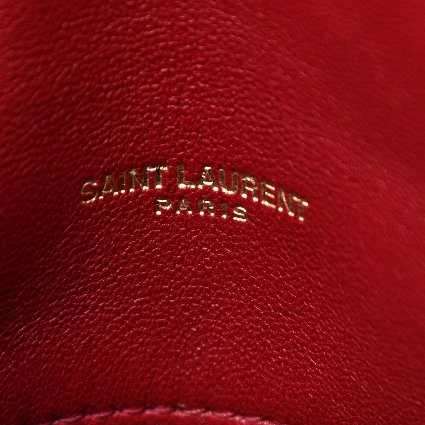 Lambskin Quilted Small Loulou Puffer Monogram Chain Satchel Red