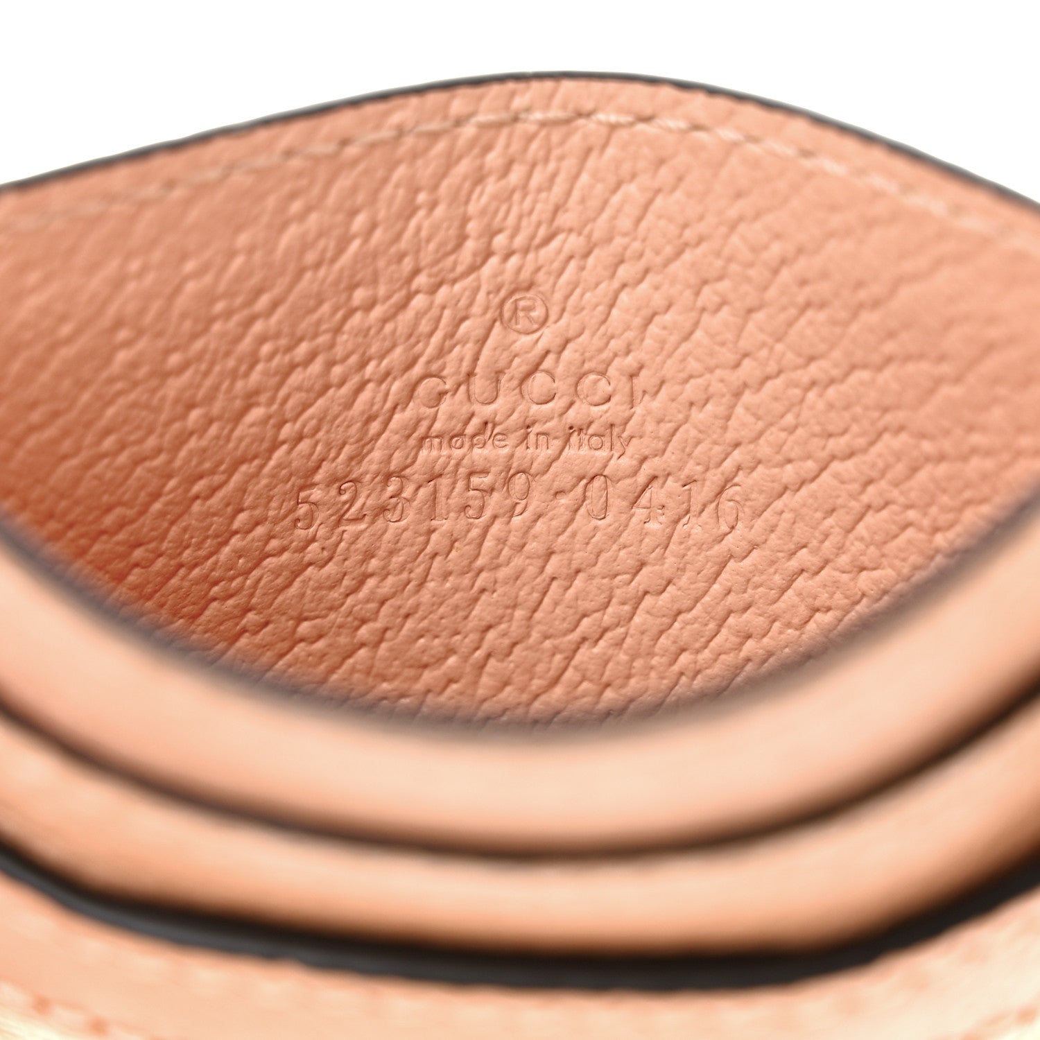 Gucci Monogram Textured Dollar Calfskin Web Ophidia Card Holder Cloche Rose Pink 6 of 7