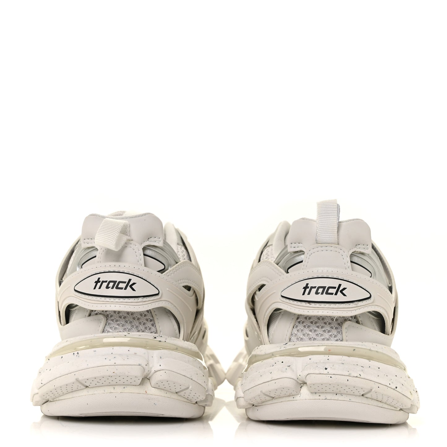 Rubber Mesh Fabric Monocolor Recycled Sole Womens Track Sneakers 37 White