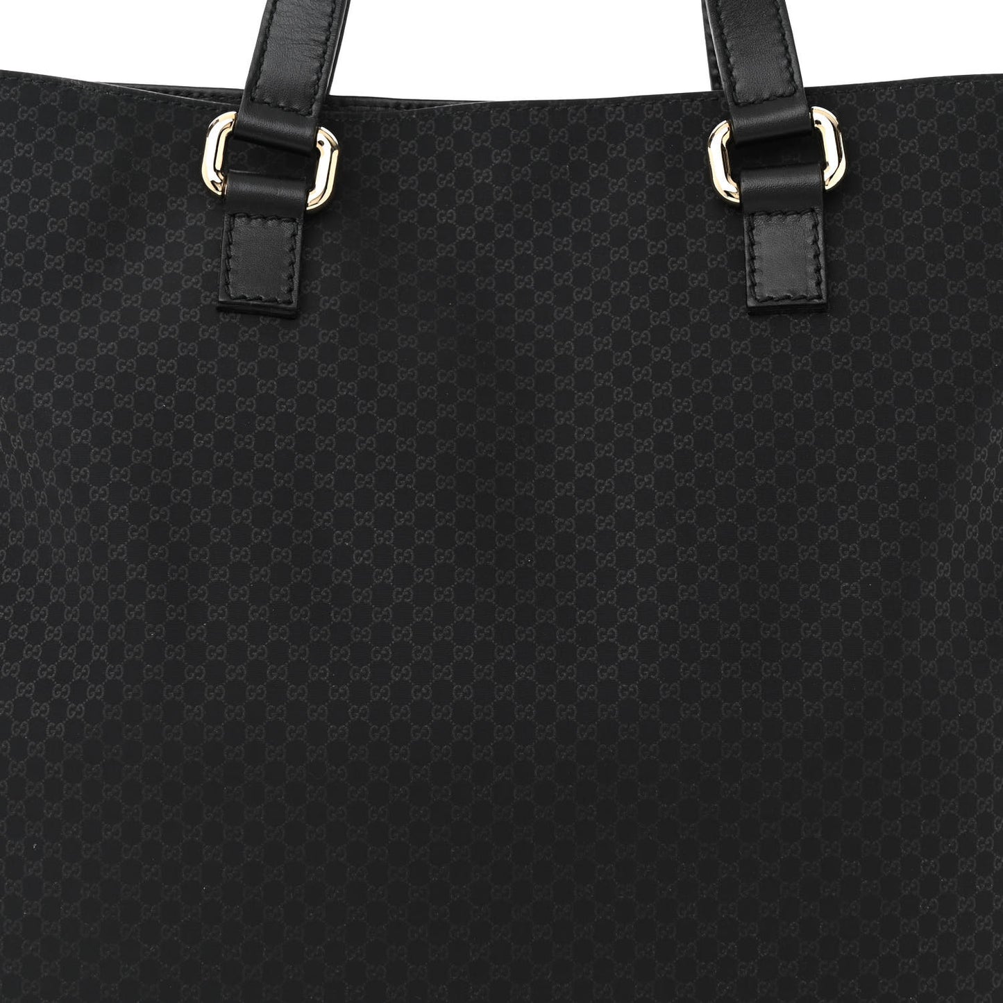 Nylon Microguccissima Flat Vertical Tote Black