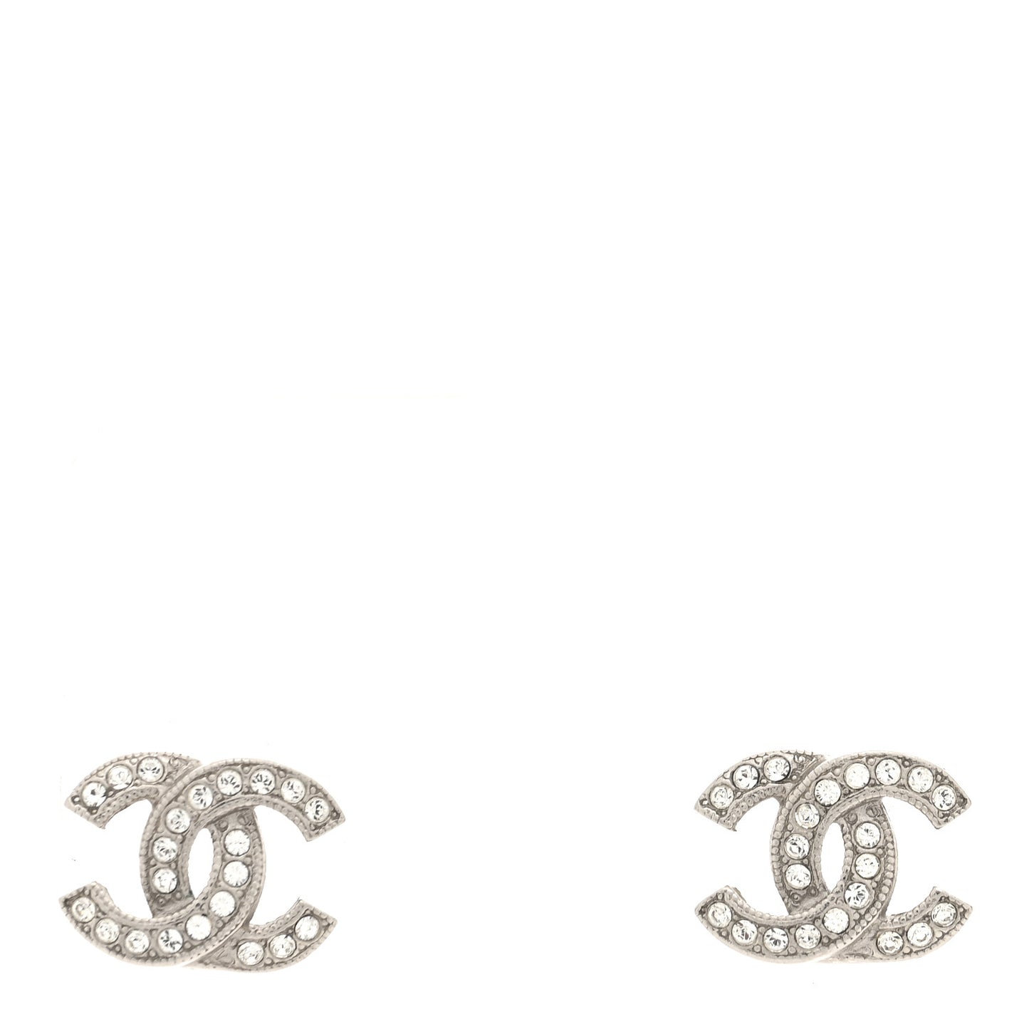 Crystal Timeless CC Earrings Silver