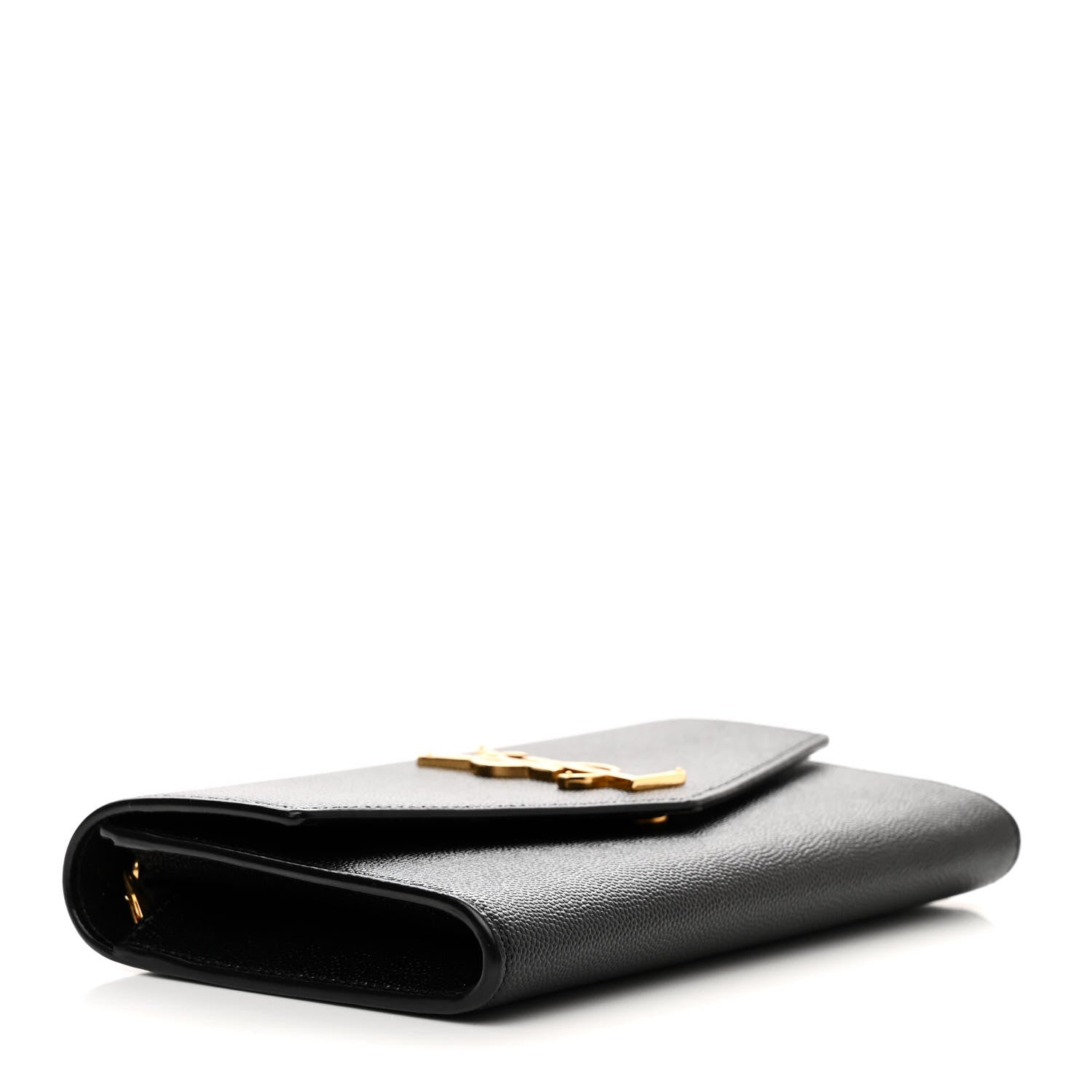 Saint Laurent Grain de Poudre Uptown Chain Wallet Black 4 of 9