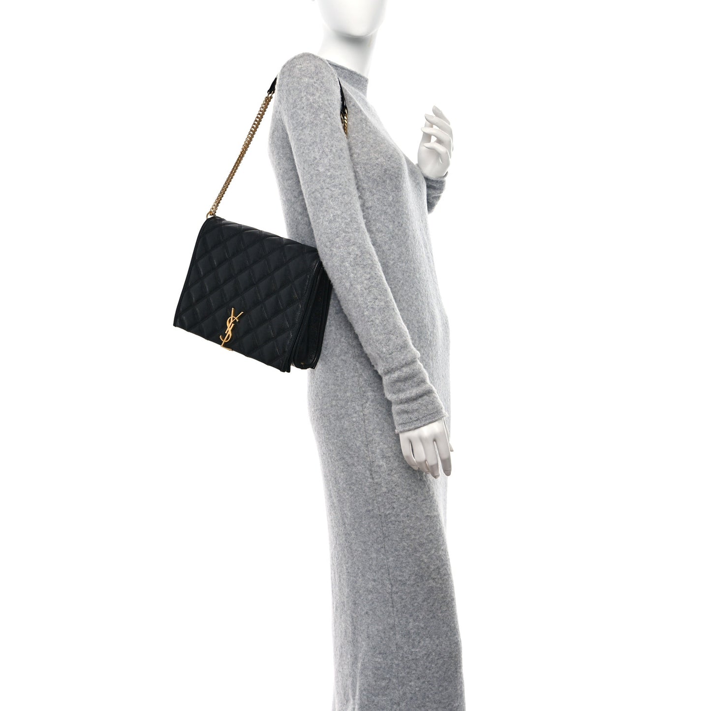 Lambskin Quilted Small Becky Chain Bag Black