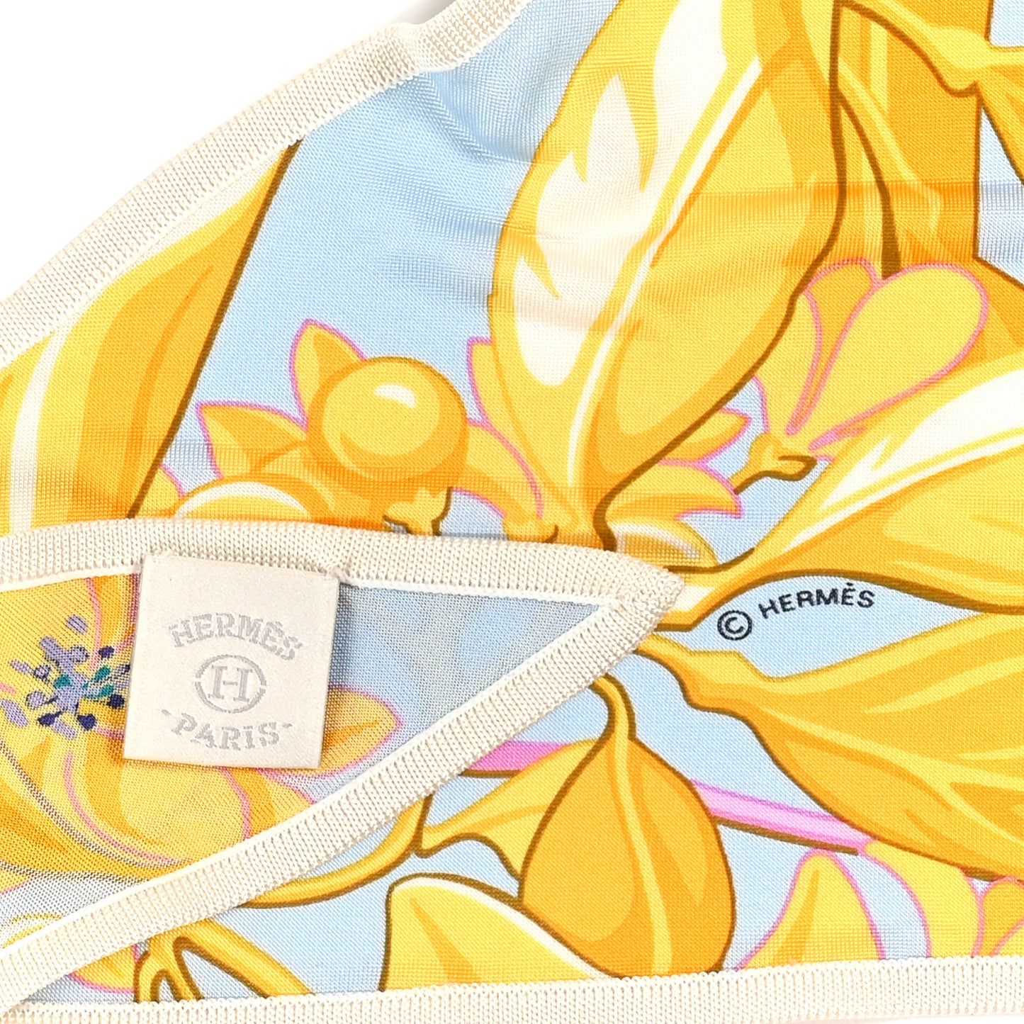 Silk Jersey Flamingo Party Maxi Pointe Triangle Scarf