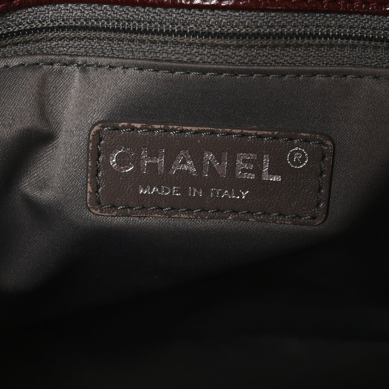 Chanel Caviar Quilted Petit Shopping Tote PST Burgundy 6 of 11