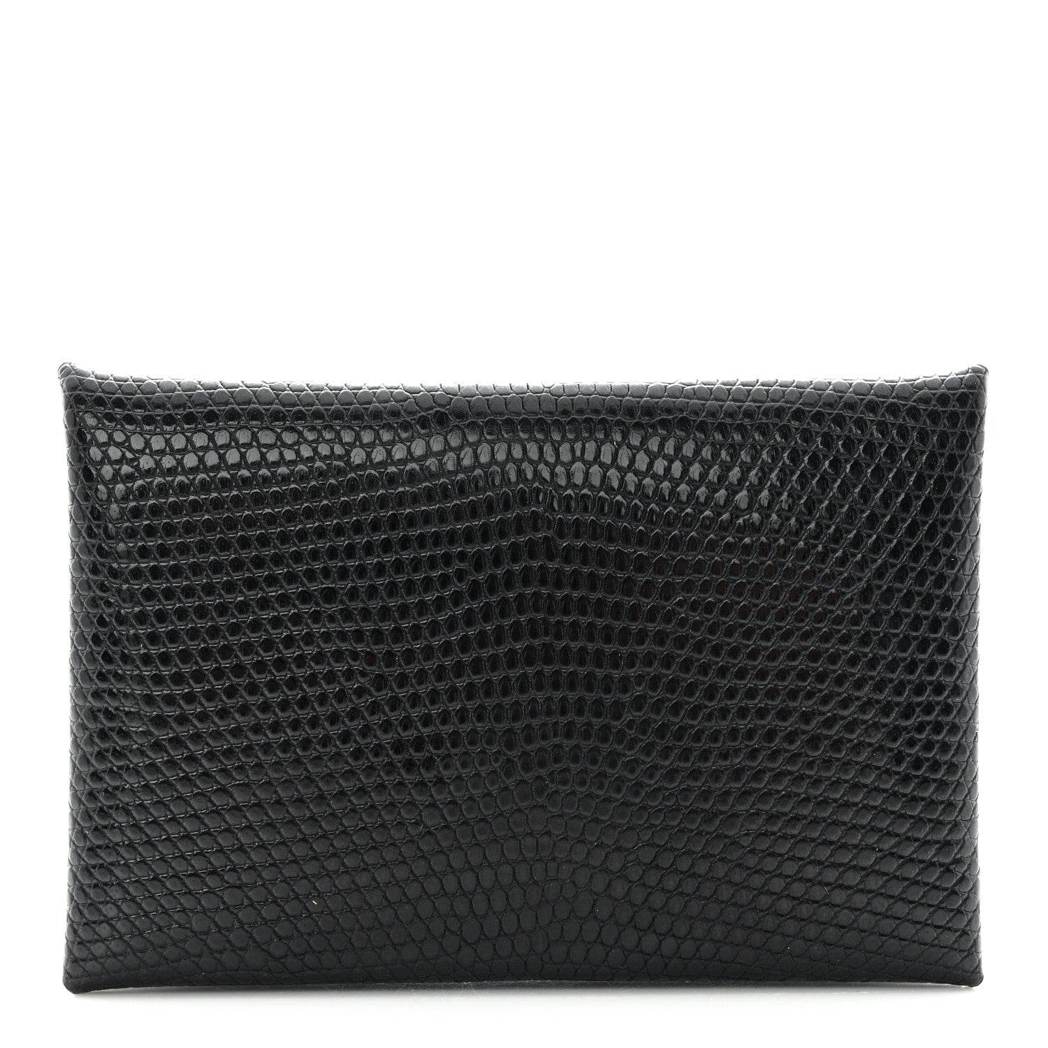 Hermes Lizard Calvi Card Case Black 1 of 7