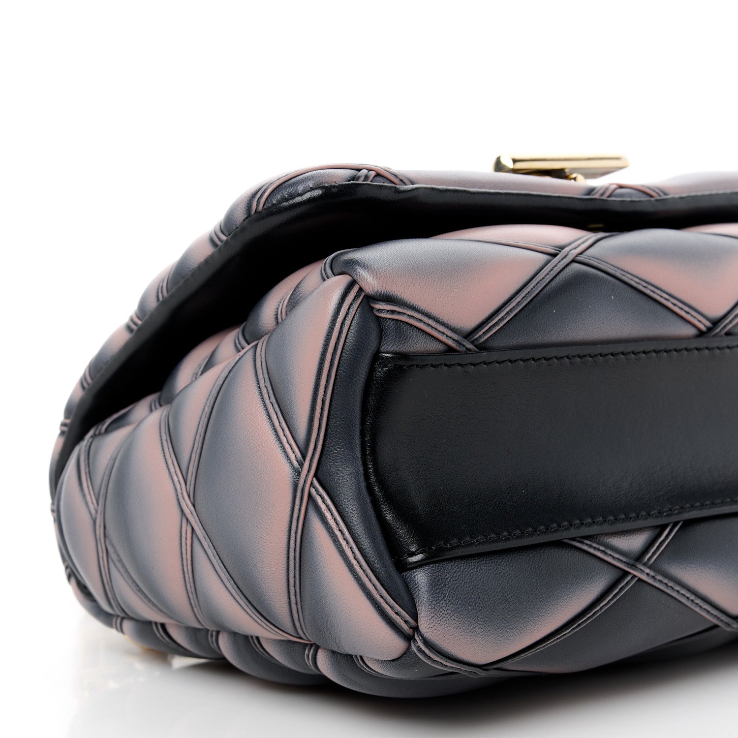 Louis Vuitton Lambskin Malletage Top Handle GO-14 MM Black Pink 9 of 10