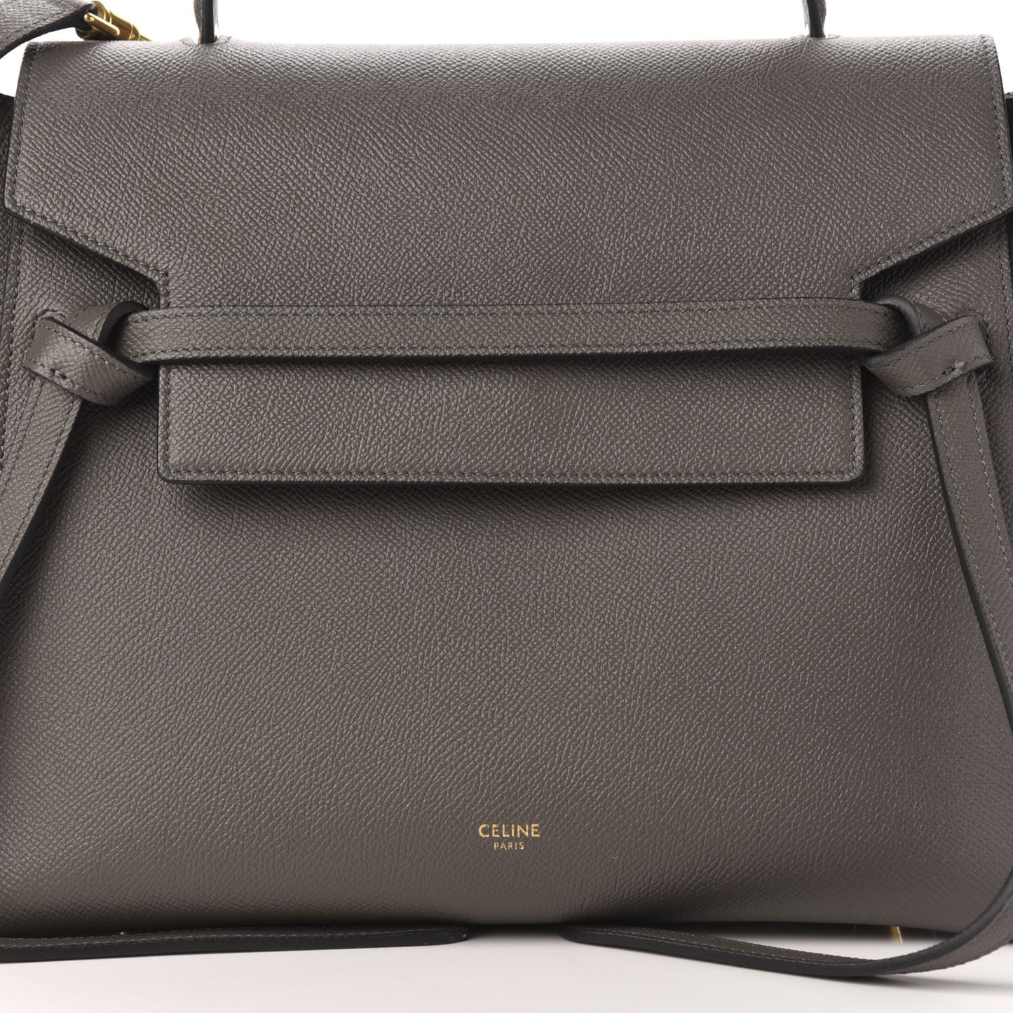 Grained Calfskin Mini Belt Bag Grey