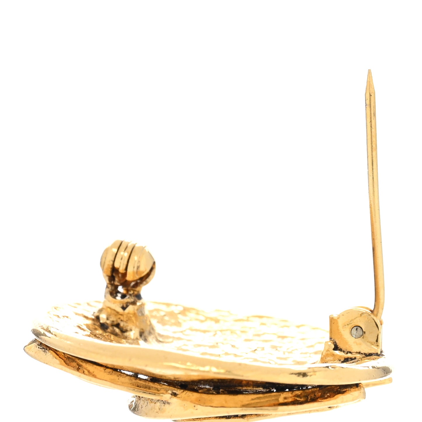 CC Round Brooch Gold