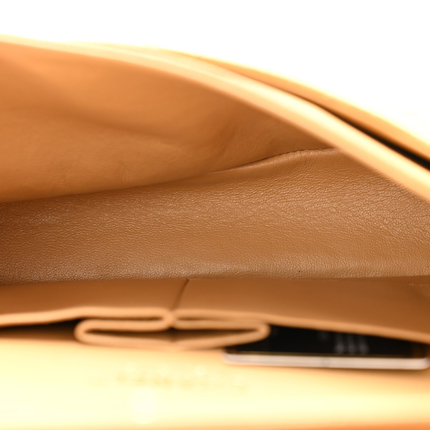 Caviar Quilted Medium Double Flap Beige