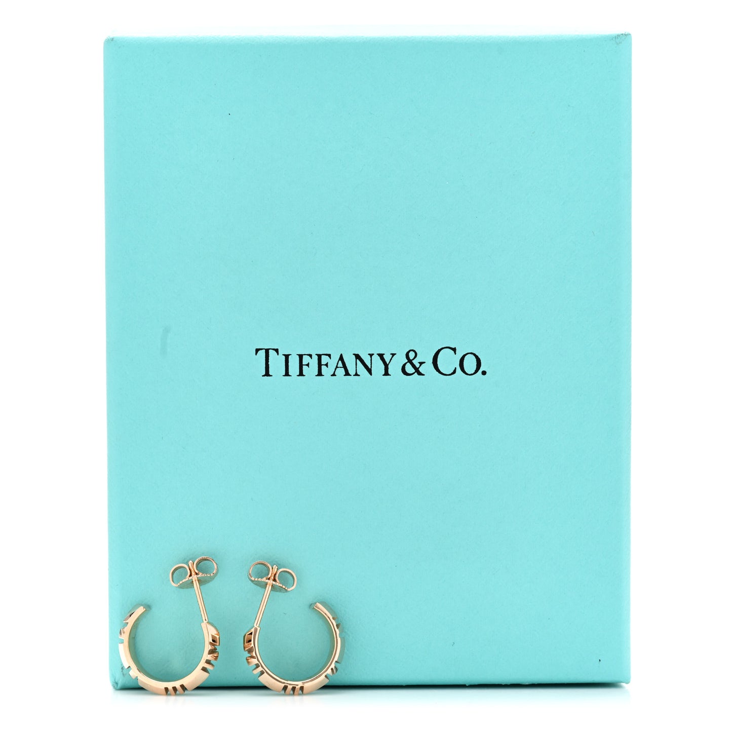 18K Rose Gold Small Atlas X Hoop Earrings