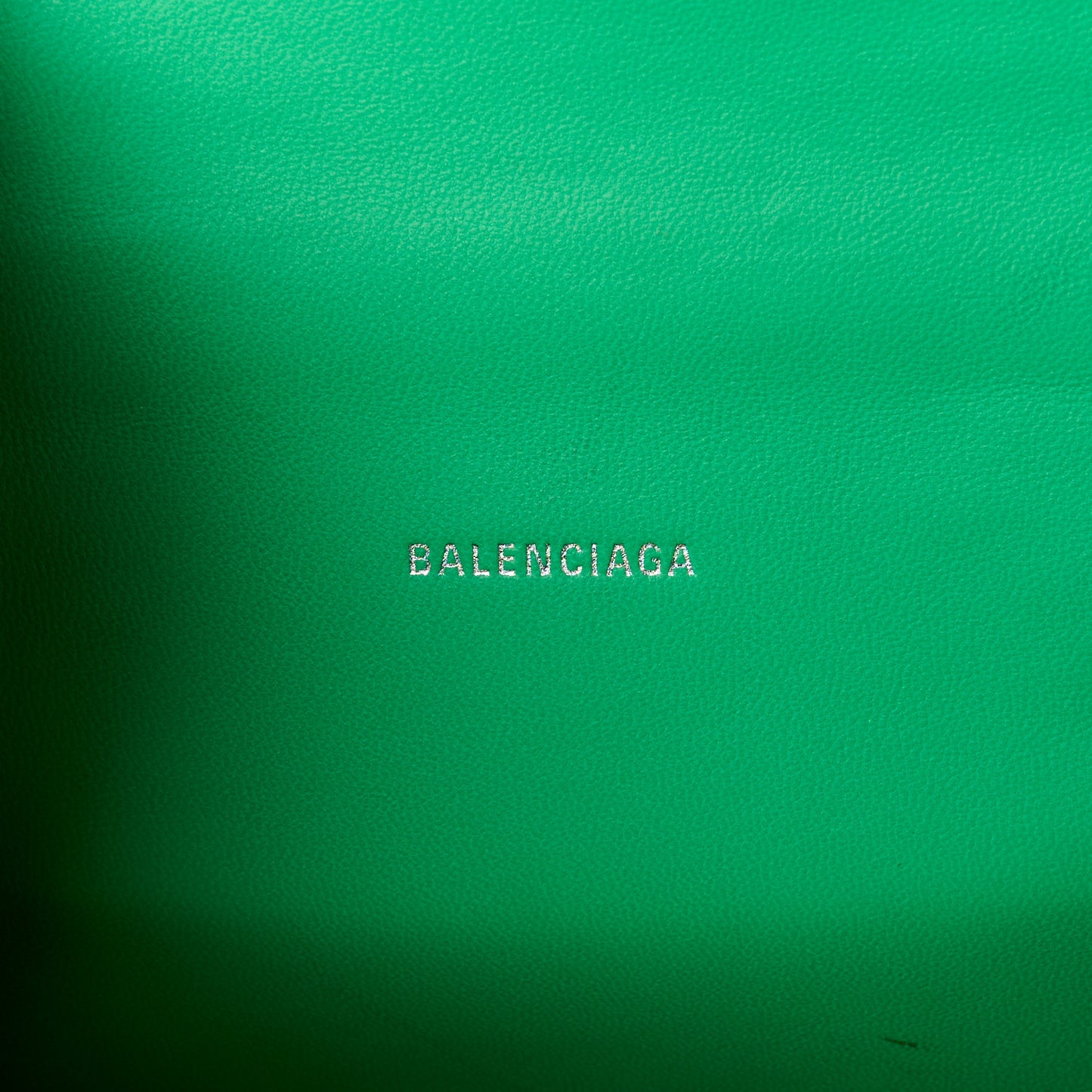 Shiny Calfskin Crocodile Embossed Hourglass Top Handle Bag XS Vivid Green