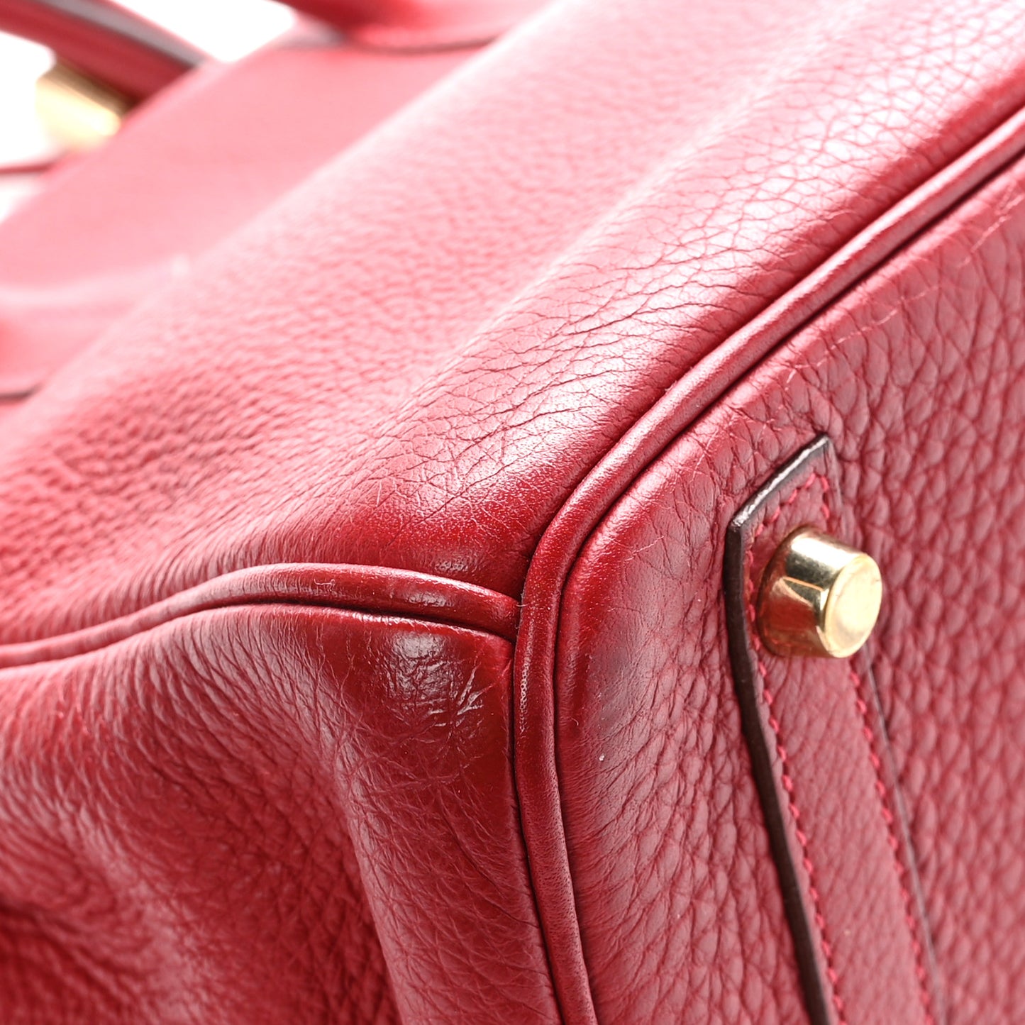 Taurillon Clemence Birkin 30 Rouge Garance