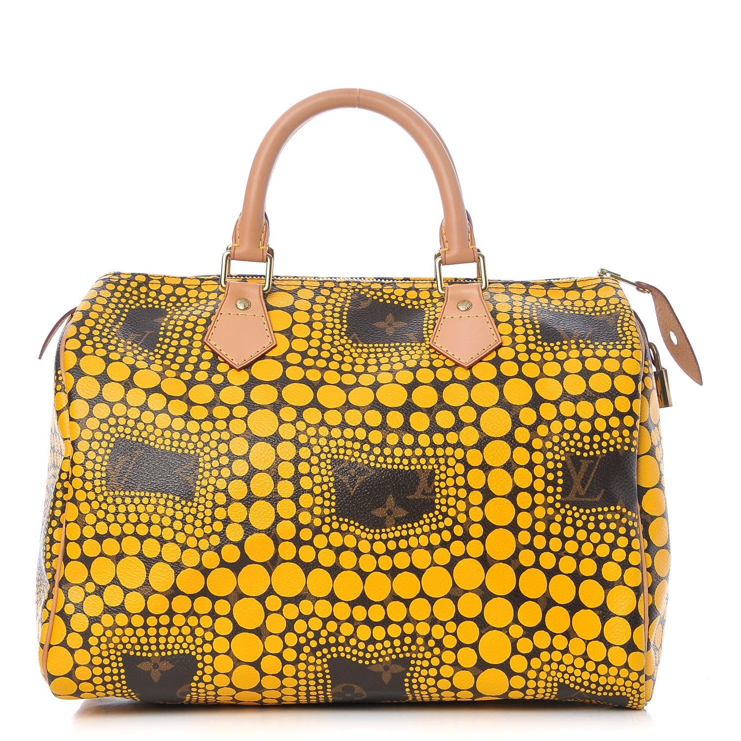 Louis Vuitton Monogram Kusama Town Speedy 30 Yellow 285242