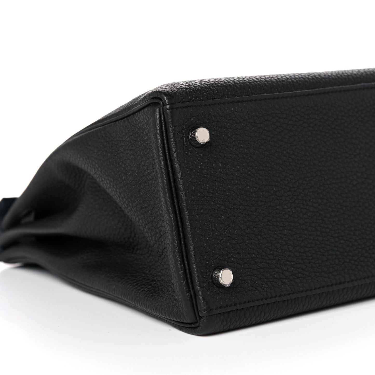 Togo Verso Kelly Retourne 35 Black Bleu Agate