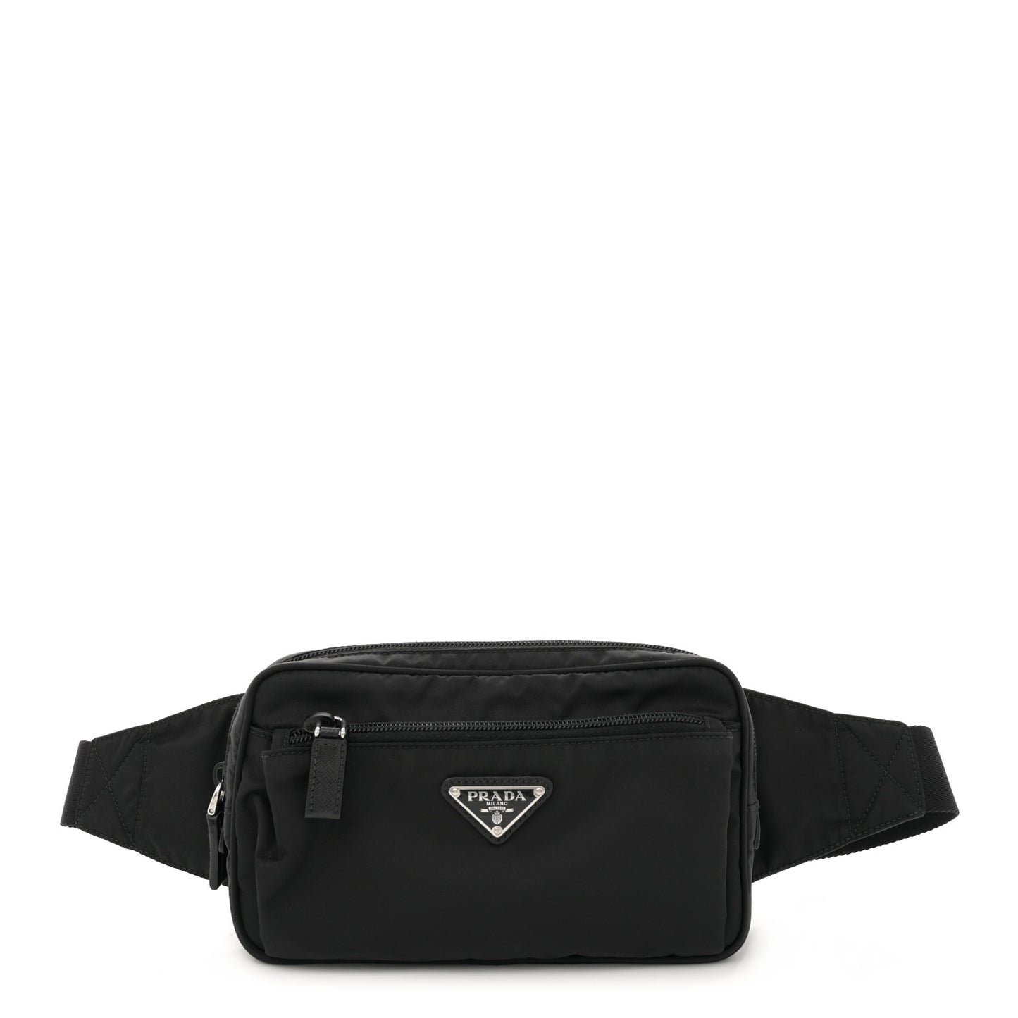 Re-Nylon Saffiano Belt Bag L Black