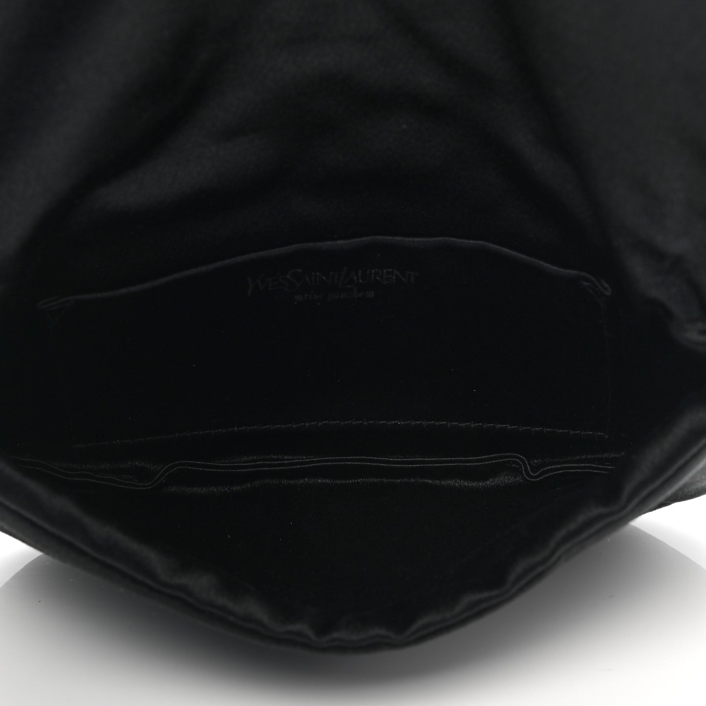 Satin Crystal Evening Clutch Black