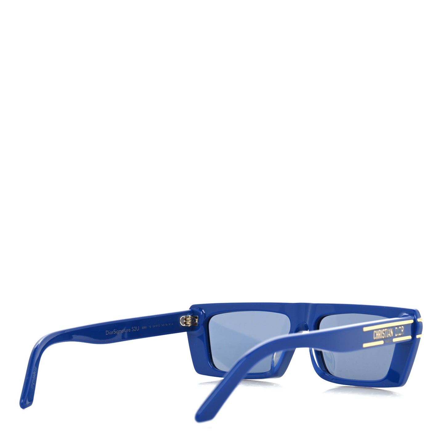 Diorsignature S2U Rectangular Sunglasses Blue