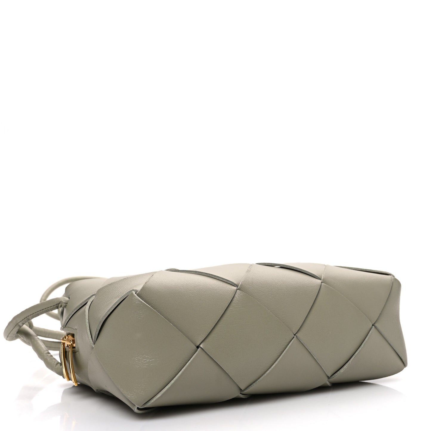 Lambskin Maxi Intreccio Small Cassette Camera Bag Travertine