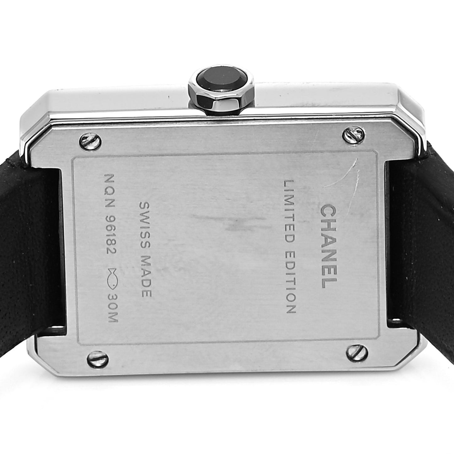 Stainless Steel Alligator 21mm Boy-Friend Tweed Quartz Watch Black