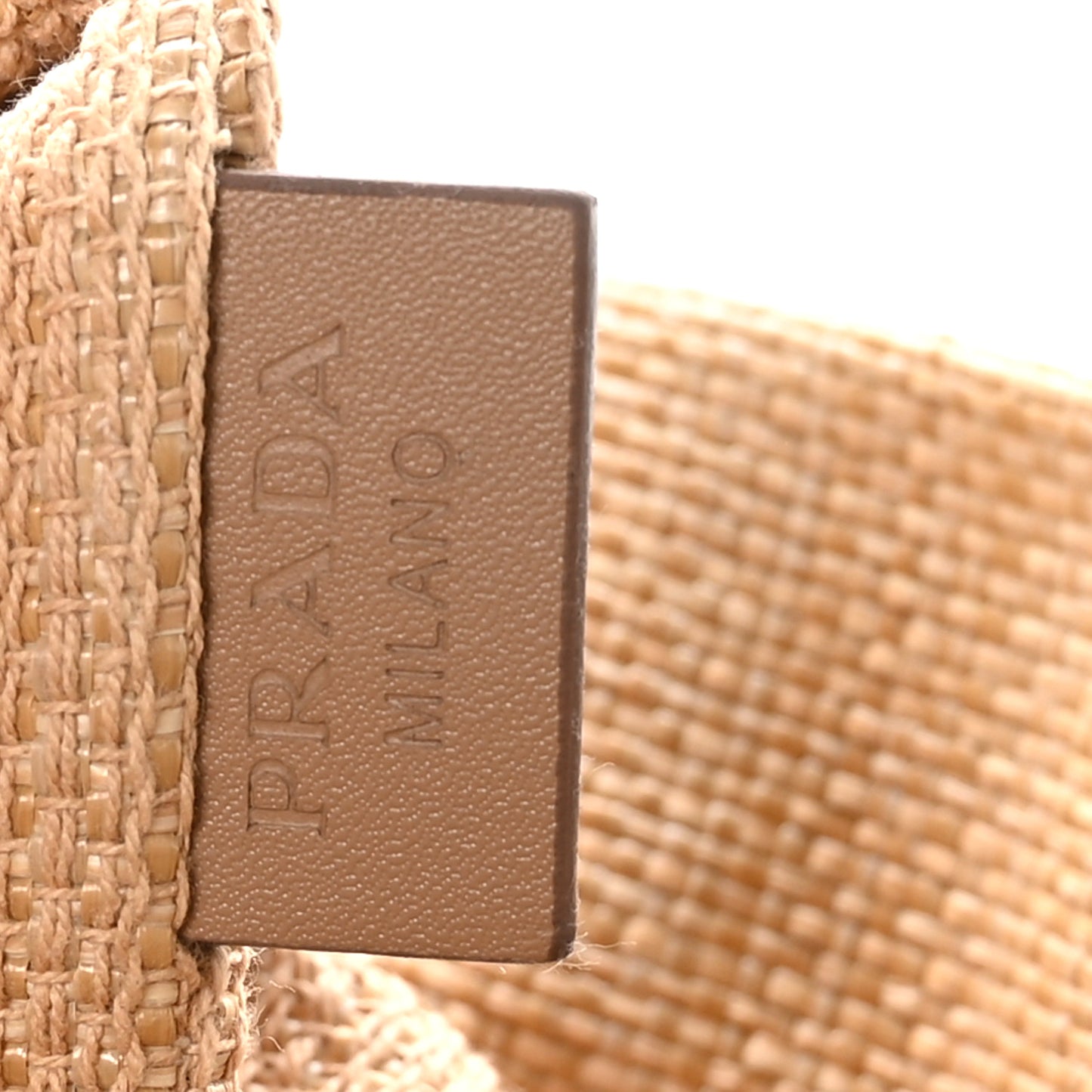 Raffia Logo Tote Naturale