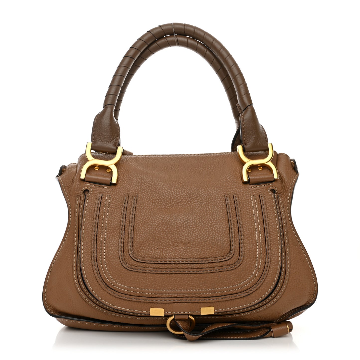 Calfskin Small Marcie Satchel Nut