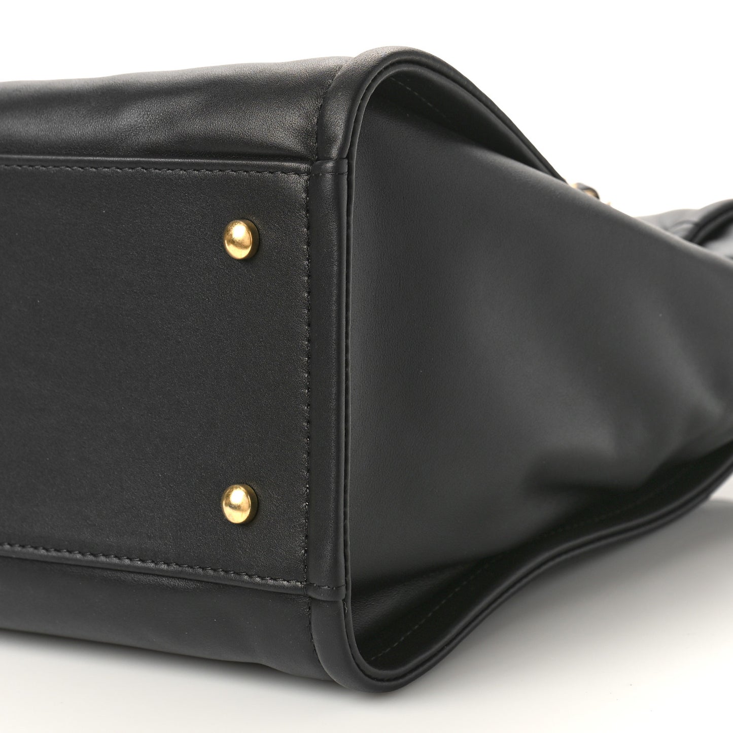 Calfskin Small Deauville Tote Black