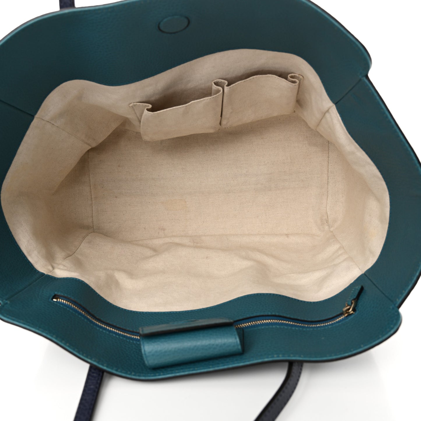 Dollar Calfskin Medium Swing Tote Marine Deep Cobalt