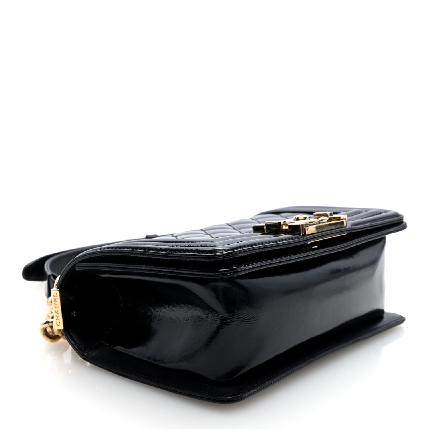 Chanel Iridescent Glazed Calfskin Quilted Small Boy Flap Black 4 of 10