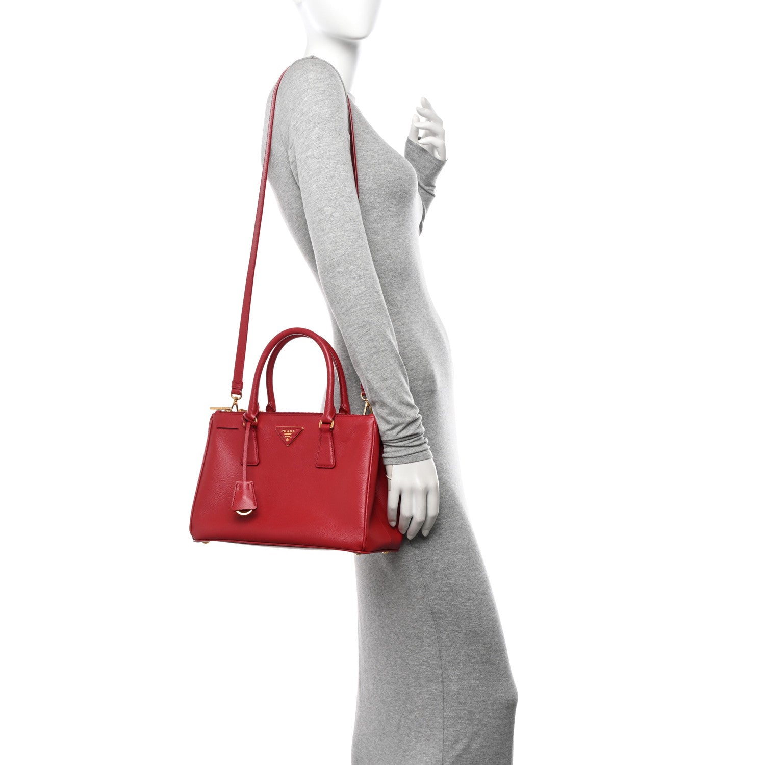 Prada Saffiano Lux Medium Galleria Double Zip Tote Fuoco 2 of 13