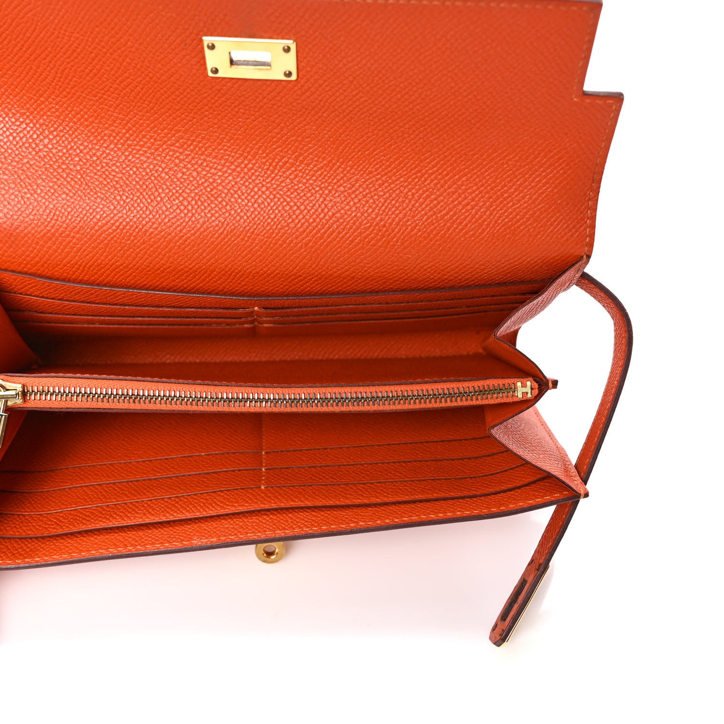 Epsom Kelly Longue Wallet Orange