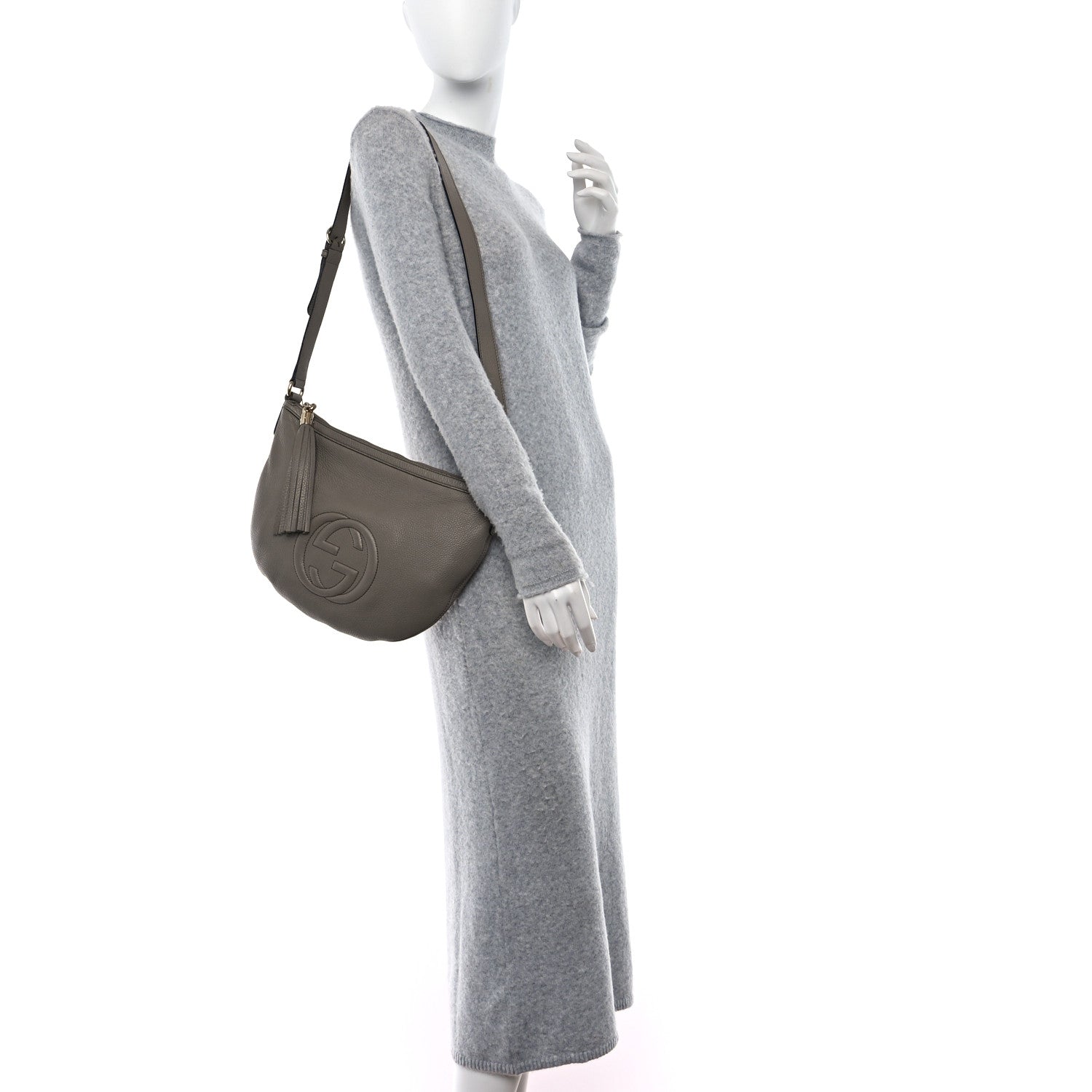 Gucci Pebbled Calfskin Small Soho Hobo Fango 2 of 12