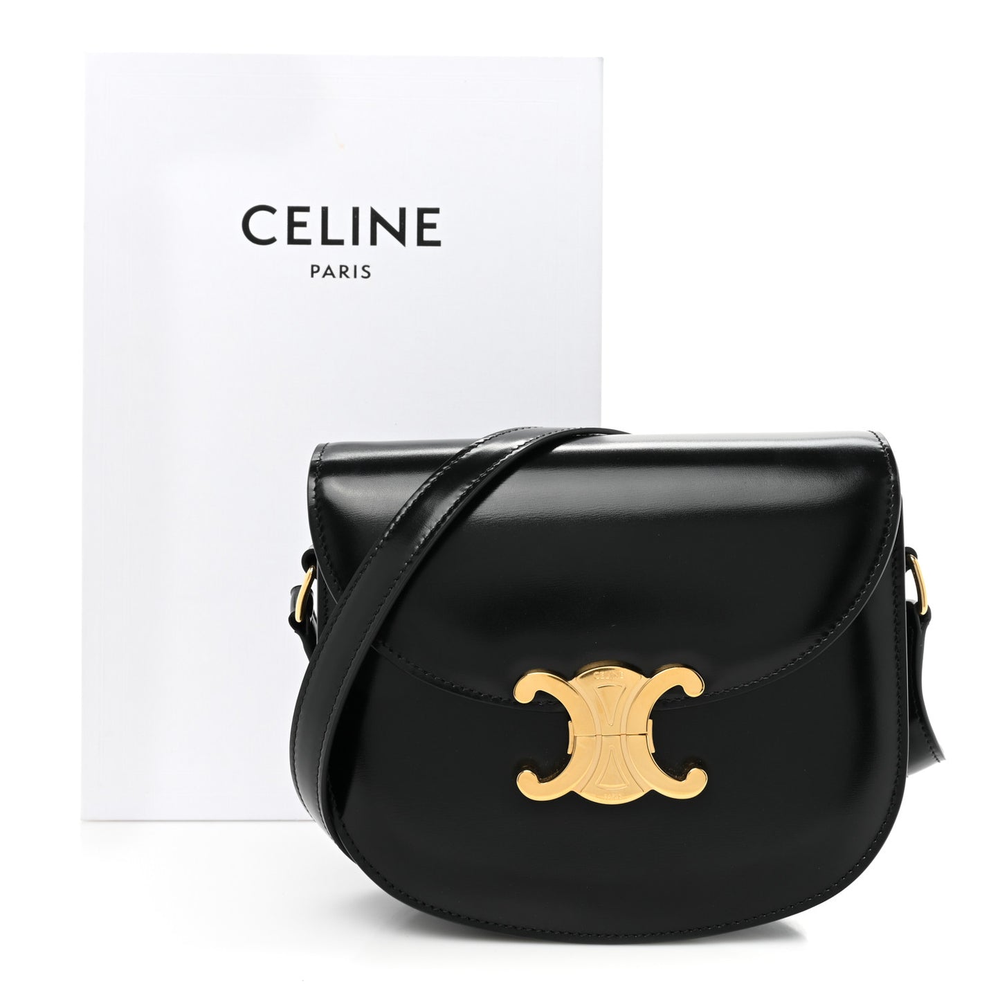 Shiny Calfskin Teen Besace Black